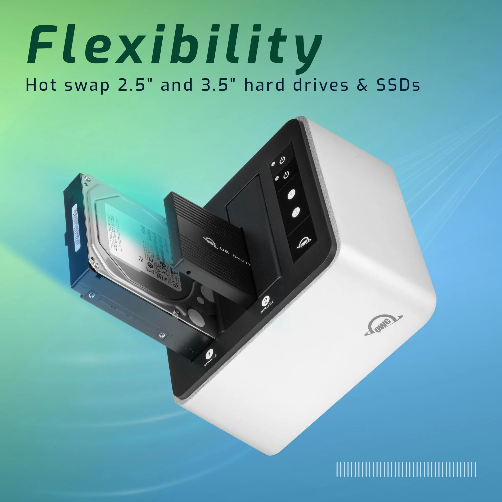 OWC Drive Dock USB 3.2 Dual-Bay Docking Solution dla dysków SATA 2.5" i 3.5"