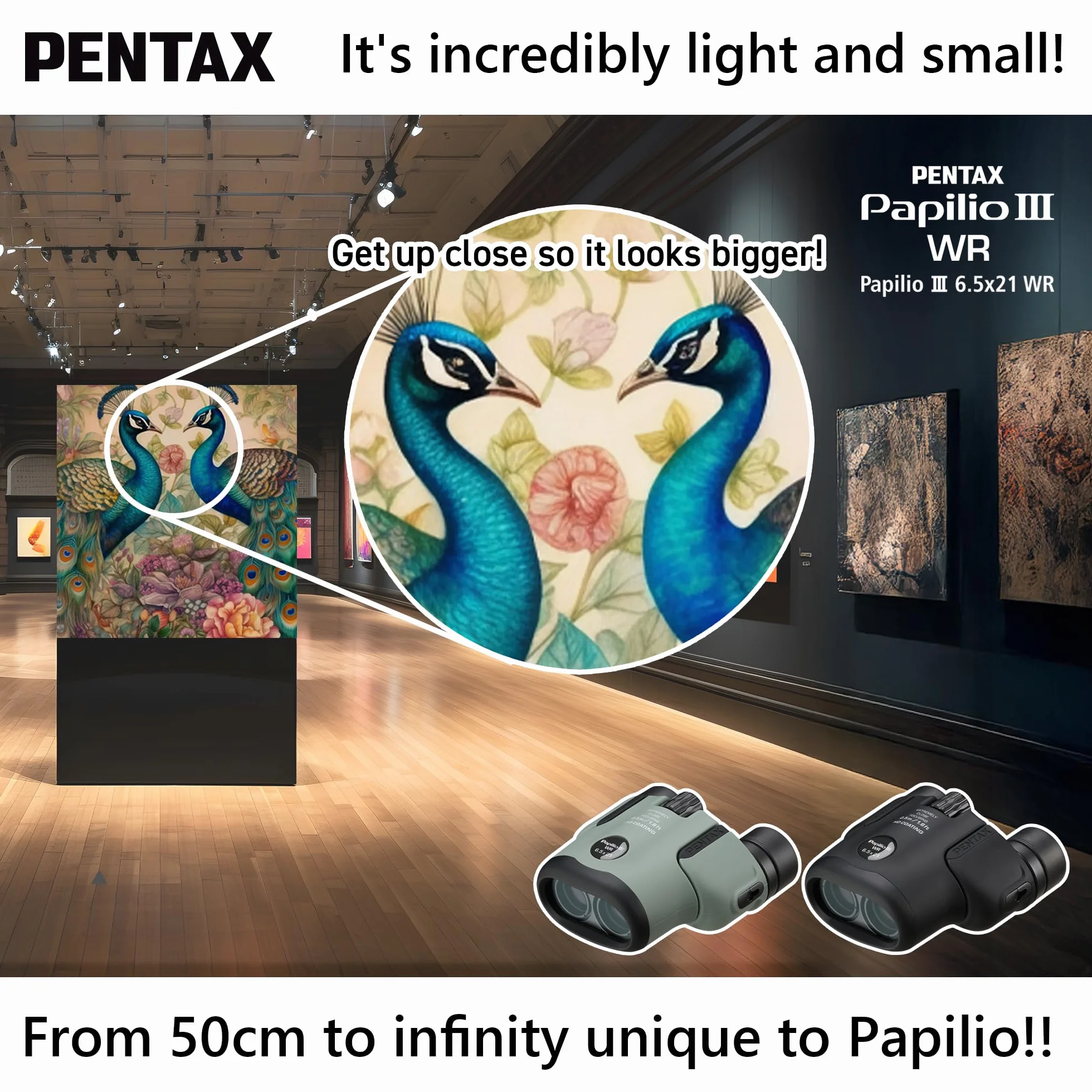Pentax Papilio III Lornetka 6.5x21 wodoodporna HD