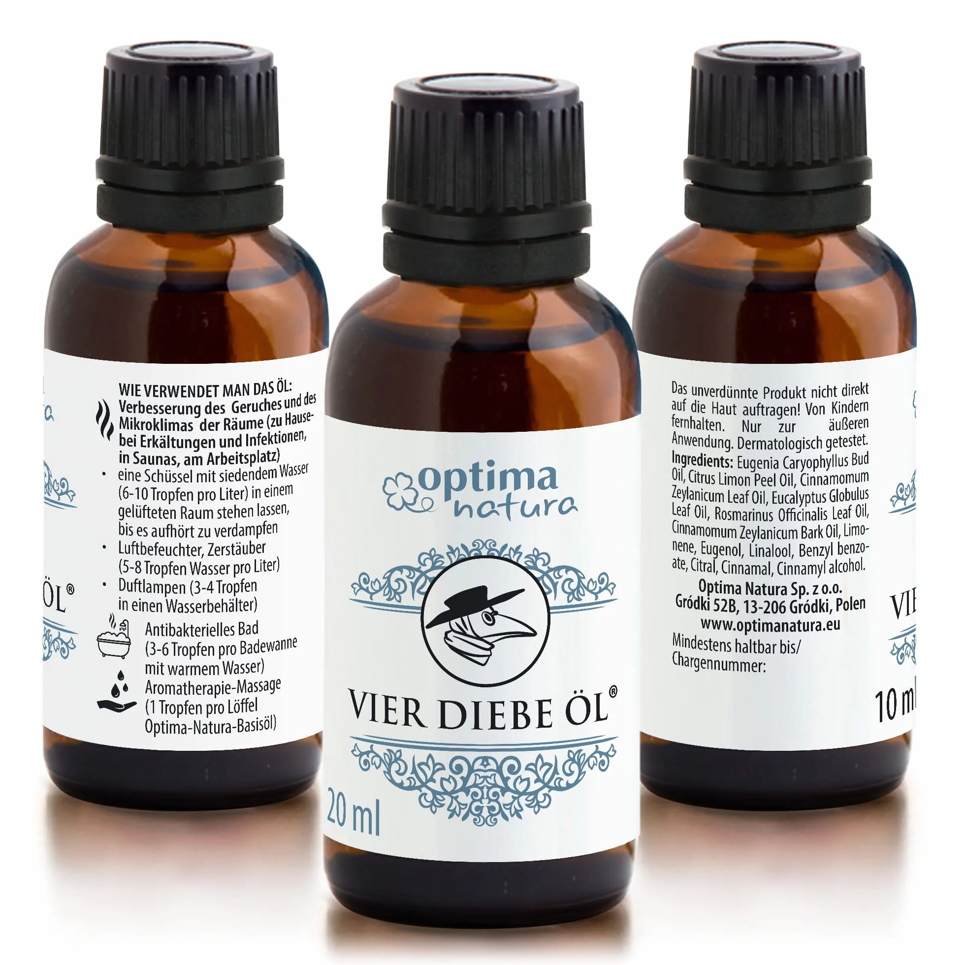 OPTIMA NATURA Olejek Złodziei, do kominka, do kąpieli, 20 ml