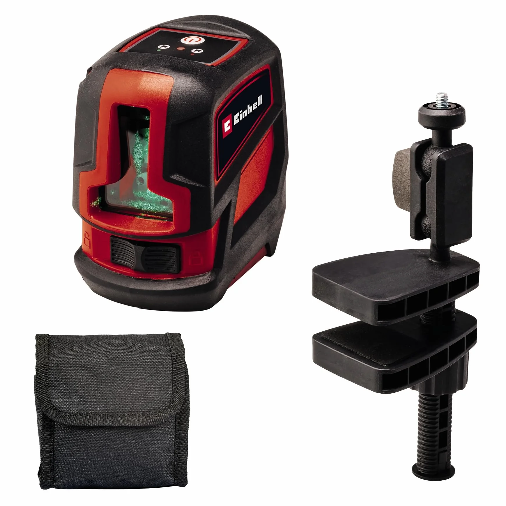 Einhell Laserowe urządzenie poziomujące TC-LL 2G | Funkcja samopoziomowania | poziome, pionowe linie | poziomica cyfrowa | gwint statywu 0,6 cm