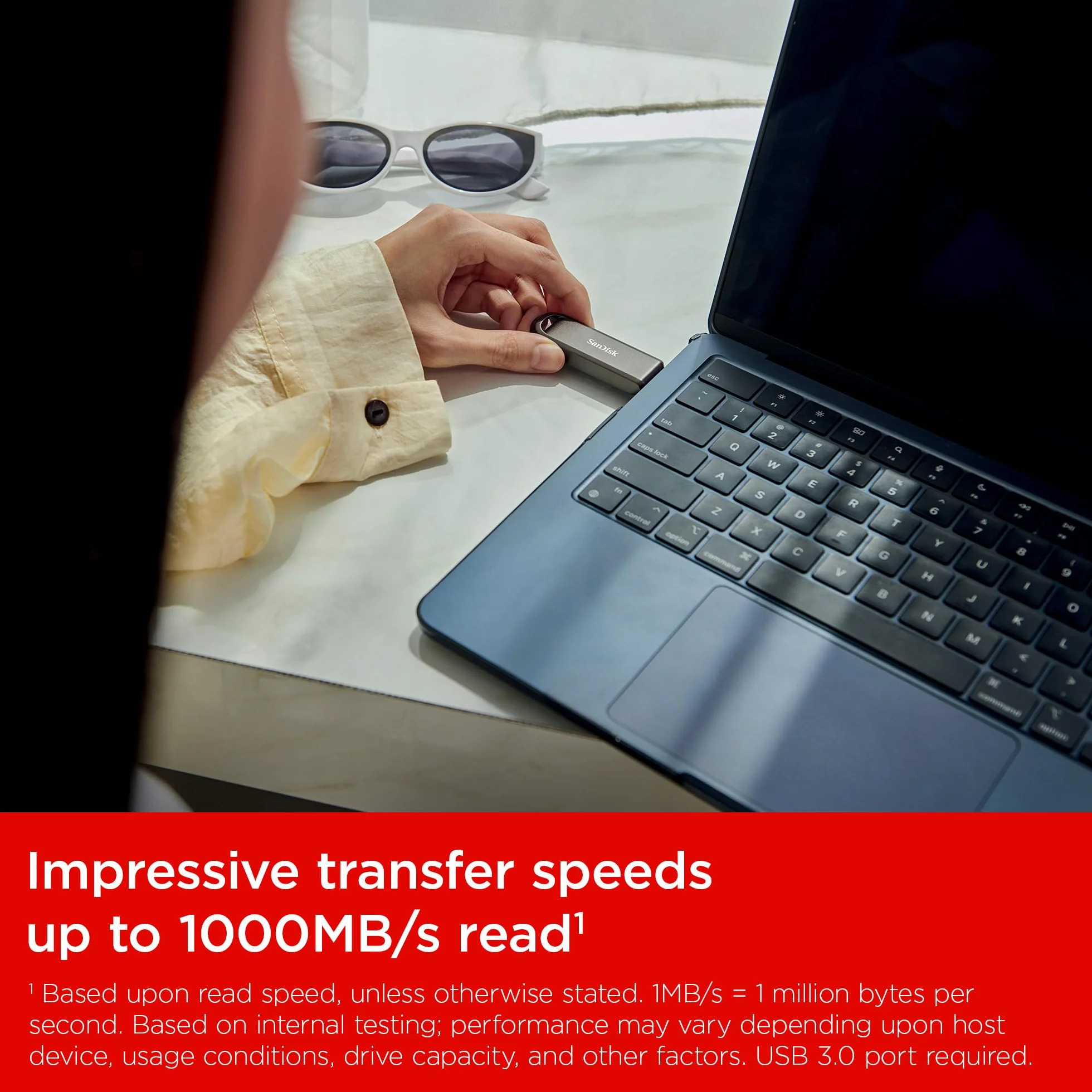 SANDISK Extreme PRO 256 GB High-Performance USB USB-C Dysk flash (prędkości odczytu do 1000 MB/s oraz zapisu do 900 MB/s, RescuePRO Deluxe)