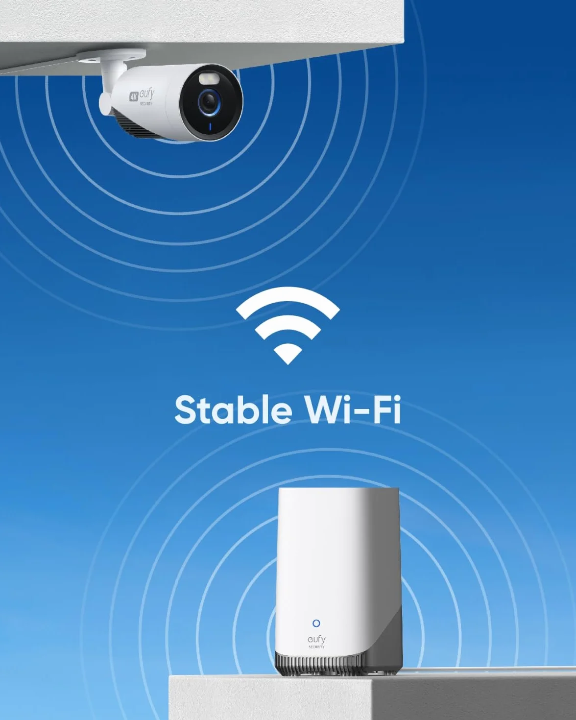 eufy Security eufyCam E330 kamera monitoringowa zewnętrzna, nagrywanie 4K, nagrywanie 24/7, zasilanie sieciowe, Wi-Fi NVR, dysk twardy 1 TB, możliwość rozszerzenia do 10 kamer (cztery zestawy kamer)