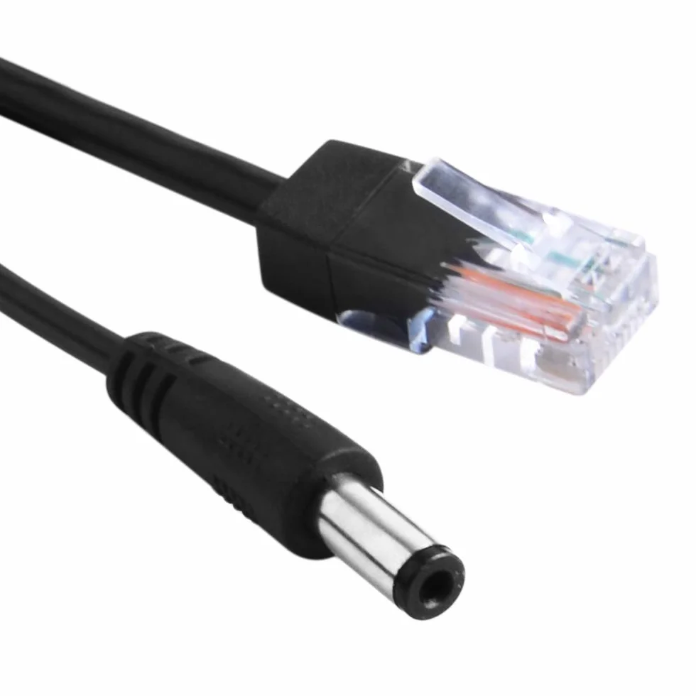 GeeekPi Rozdzielacz Gigabit PoE, adapter Ethernet 48 V na 12 V 2 A, zgodny z IEEE 802.3af