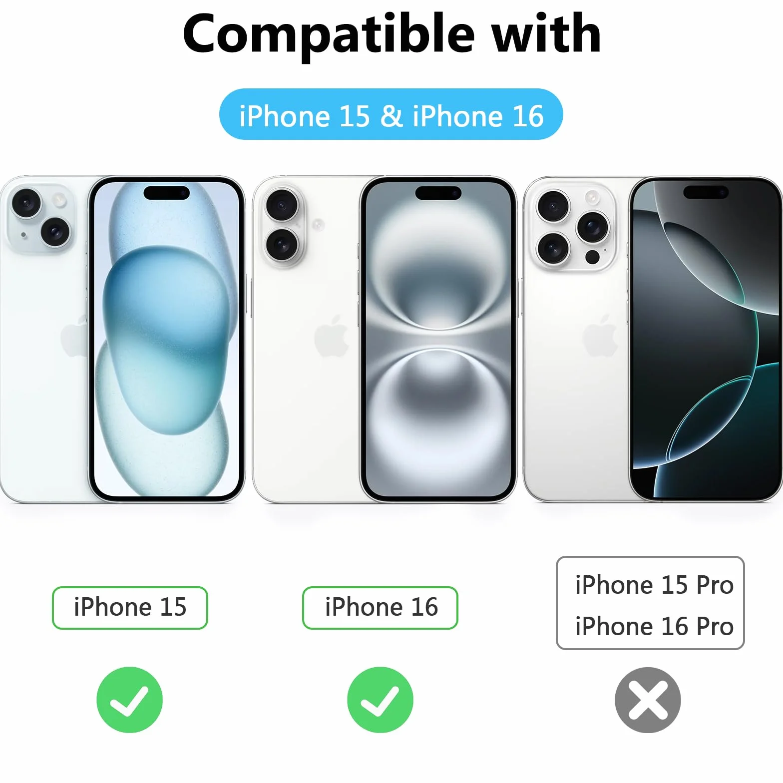 Szkło hartowane z filtrem prywatności do iPhone 15/16, 2 sztuki