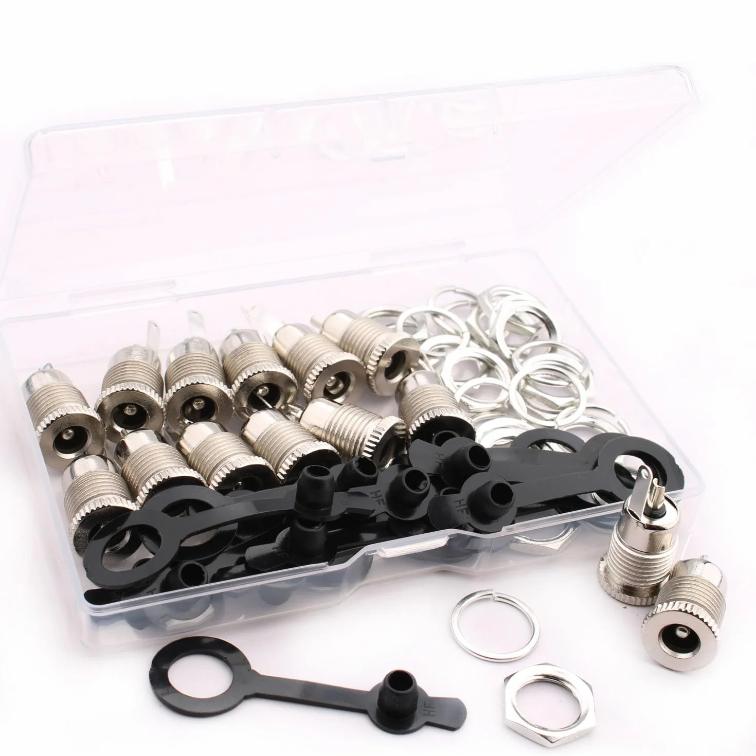 RUNCCI-YUN 12 sztuk żeńskich gniazd DC 5,5 mm x 2,1 mm 12 V z wodoodporną nasadką
