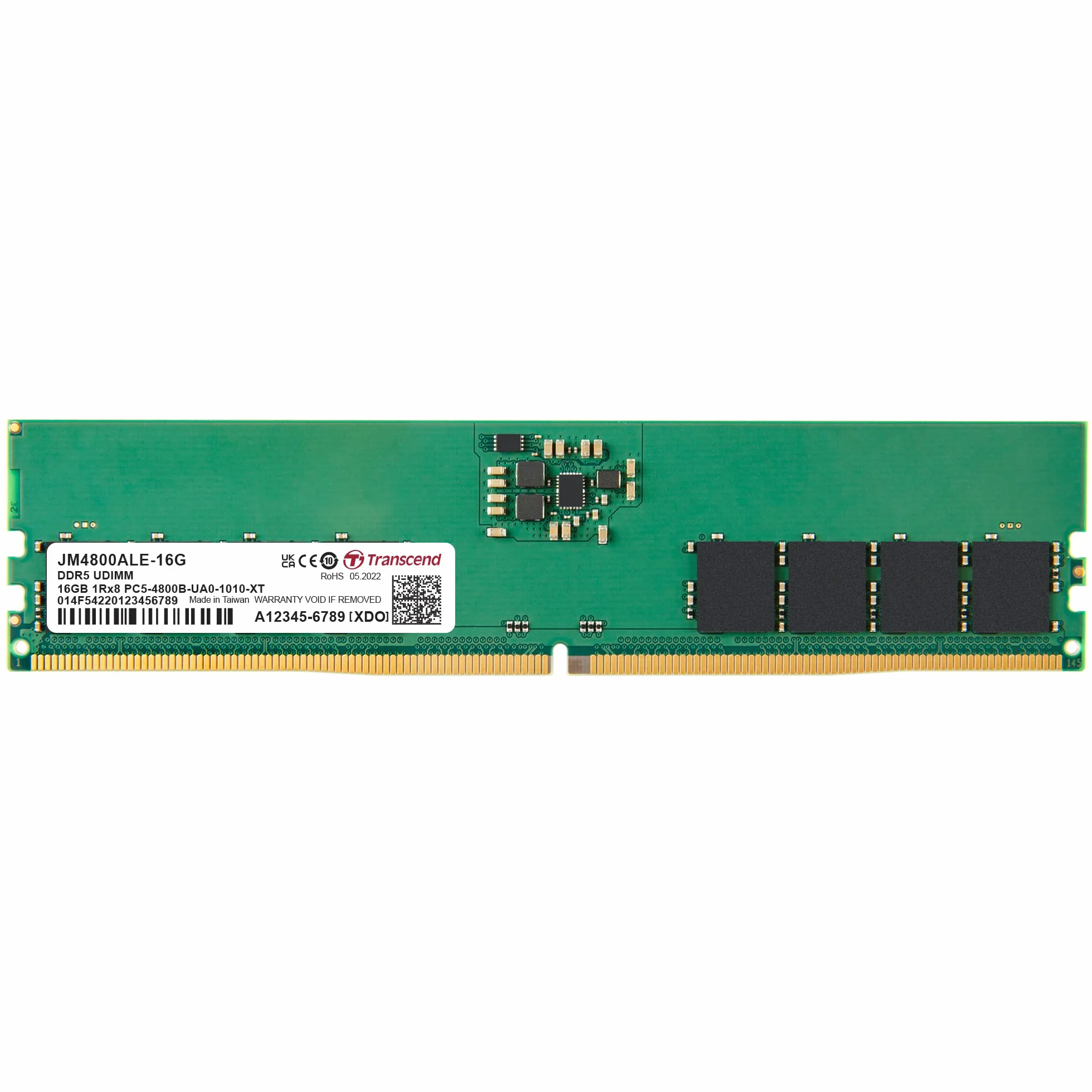 Transcend 16GB DDR5 4800 U-DIMM 1Rx8 CL40 1.1V
