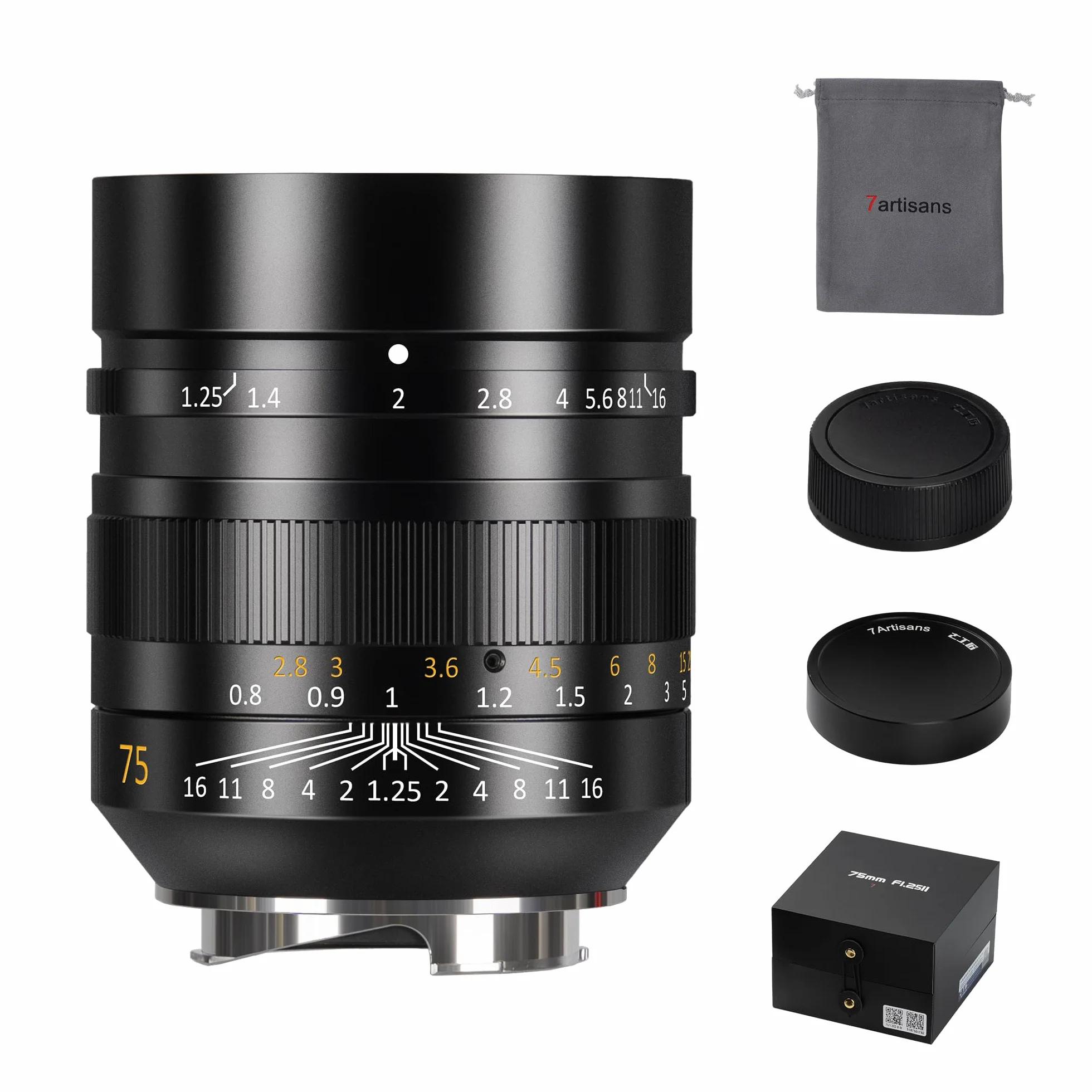 7artisans 75 mm f/1.25 Mark II Ręczny obiektyw Leica M