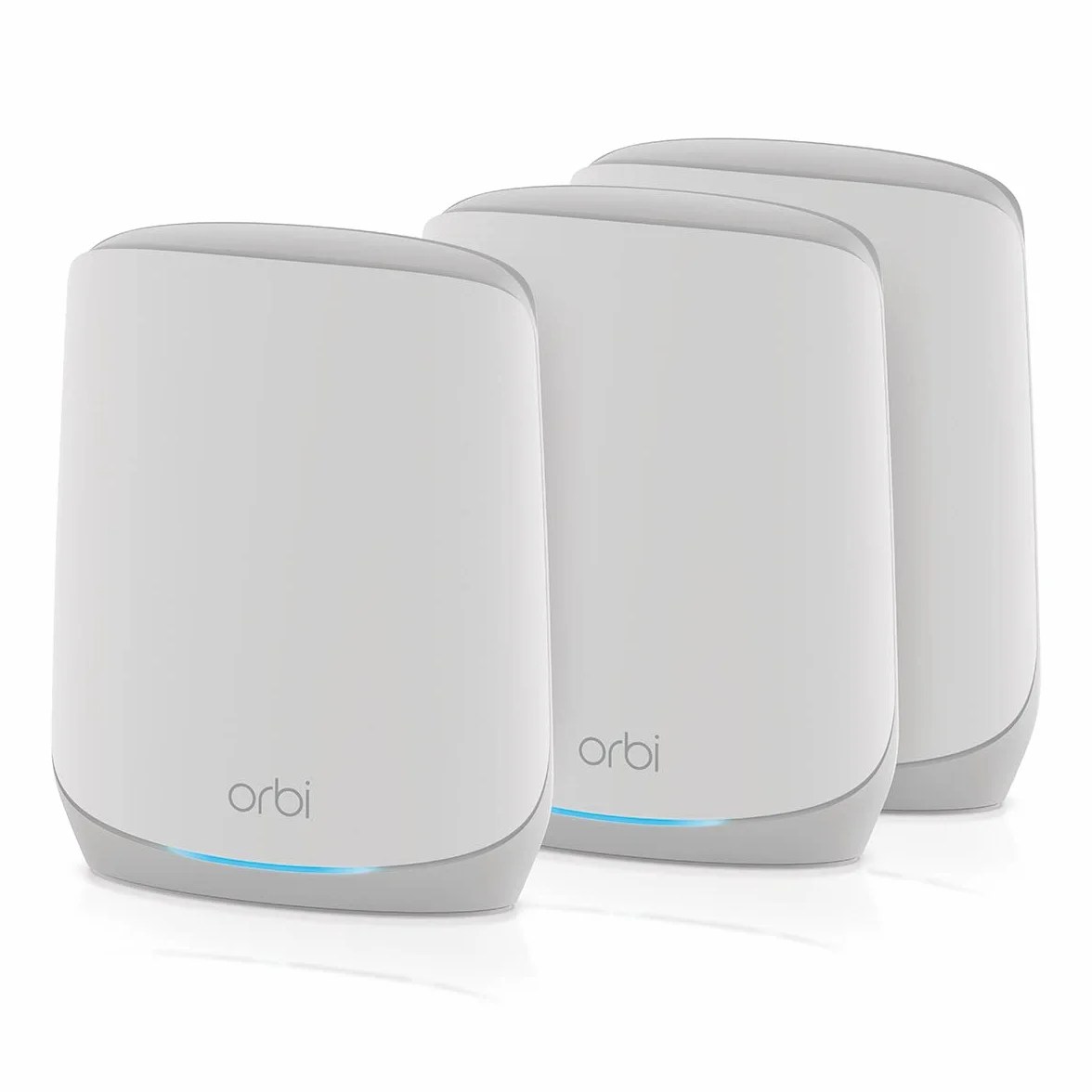 NETGEAR System Orbi Whole Home Tri-Band Mesh WiFi 6 (RBK763S) — router z 2 wzmacniaczami satelitarnymi - Zasięg do 525 m2, 75 urządzeń - AX5400 (do 5,4 Gb/s)