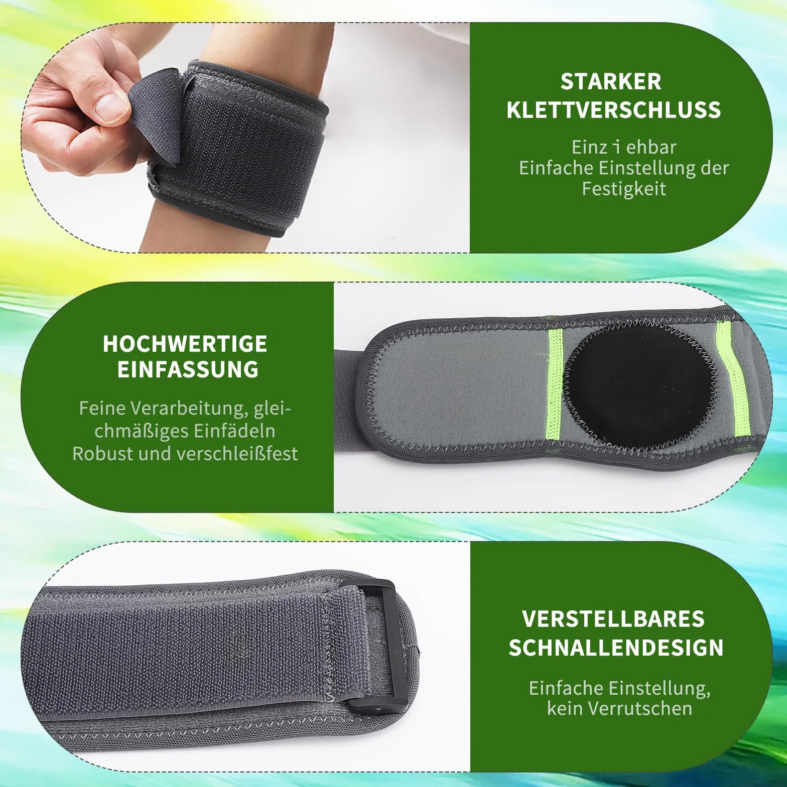 Stoisko łokciowe z łokciem tenisowym - Elnbogenbandage ergonomiczna opaska uciskowa leichtgewicht stoßdämpfung atmungsaktiv - idealna ochrona do tenisa golfowego