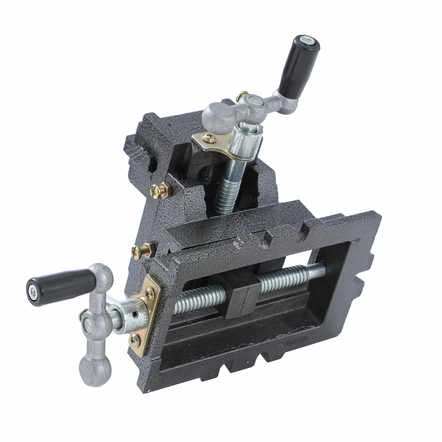 KATSU Tools KATSU Zestaw wyciskaczy krzyżowych 100 mm wytrzymały słupek ławka wiertarka 4 sposoby mechanicznej zjeżdżalni krzyżowej