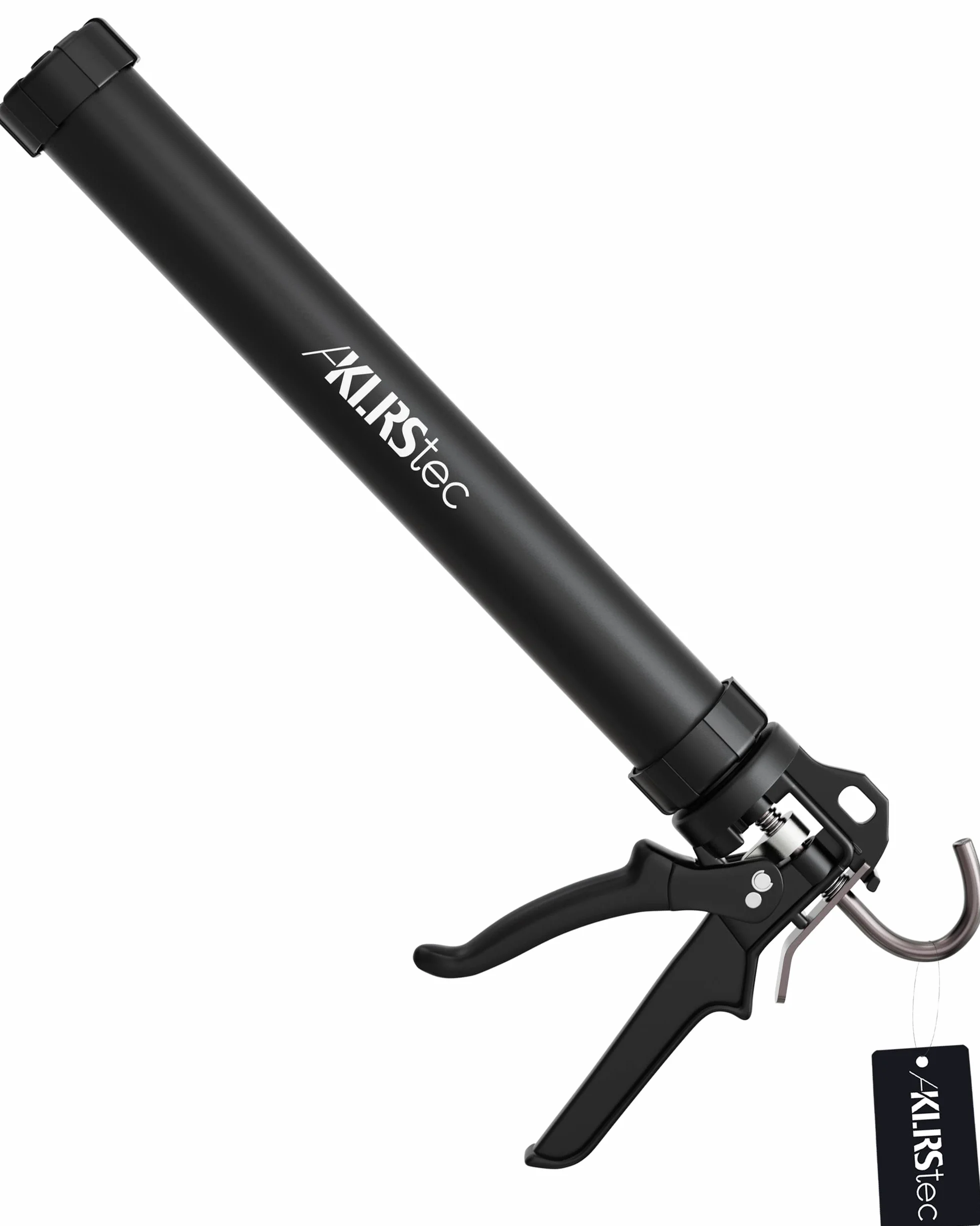 KLRS tec PRO XL 600 ml prasa do kartuszy z metalu – zamknięty profesjonalny pistolet na kartusze 4K do wszystkich powszechnie stosowanych wkładów uszczelniających i klejowych 310-600 ml (silikon,