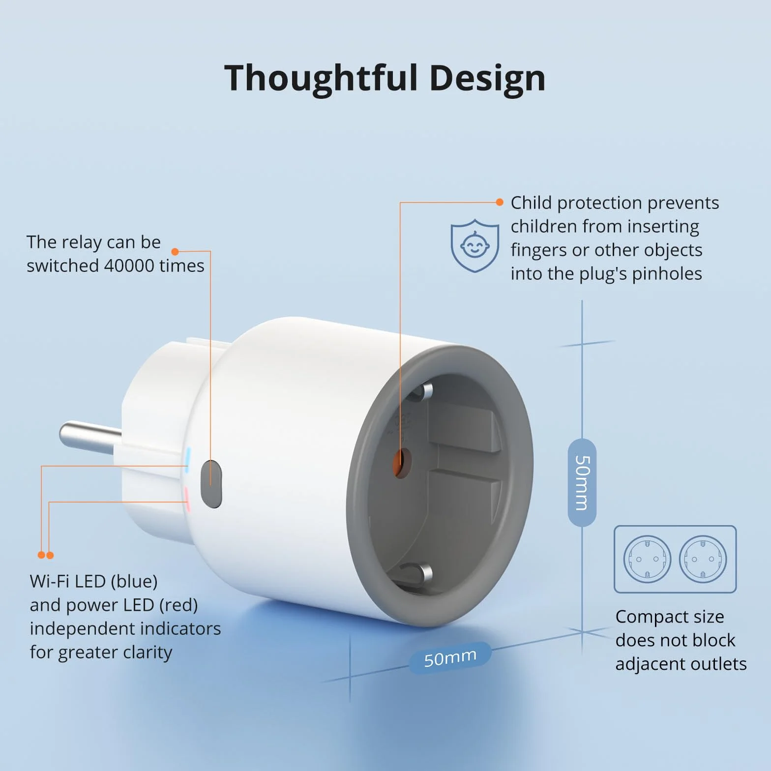 SONOFF S60TPF Inteligentne gniazdko WiFi 16A 4PACK (typ F/E), gniazdka prądowe, zdalne sterowanie i program czasowy za pośrednictwem aplikacji eWeLink, kompatybilne z Alexa/Google Home, 16A/4000W