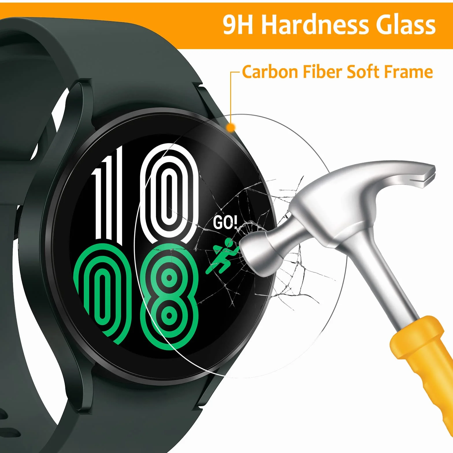 Hianjoo 6-Pak Screen Protectors for Samsung Galaxy Watch 7 6 5 4 44mm Tempered Glass