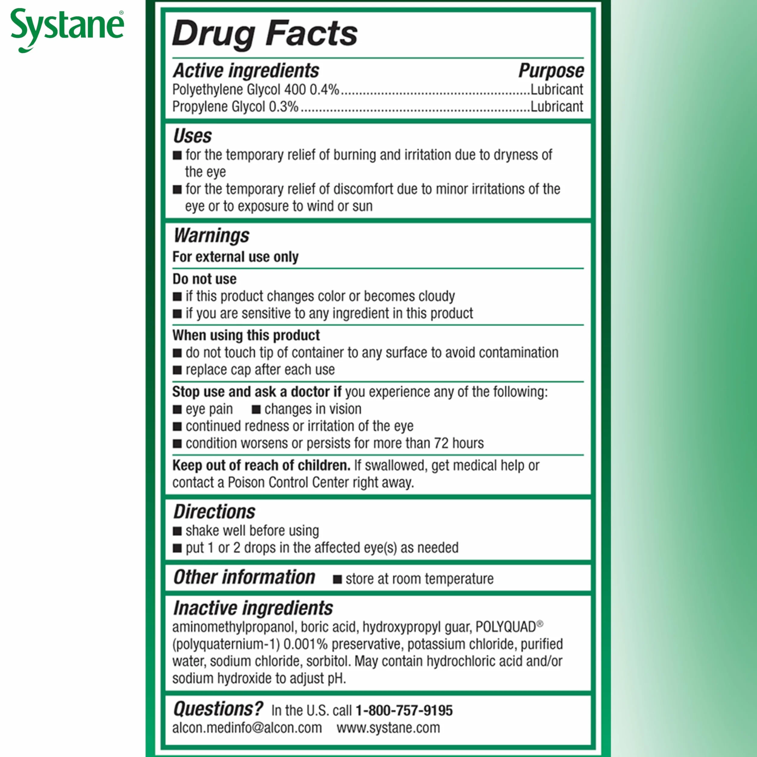 Systane Ultra Lubricant Eye Drops, Twin Pack, 10-mL Each,packaging may vary