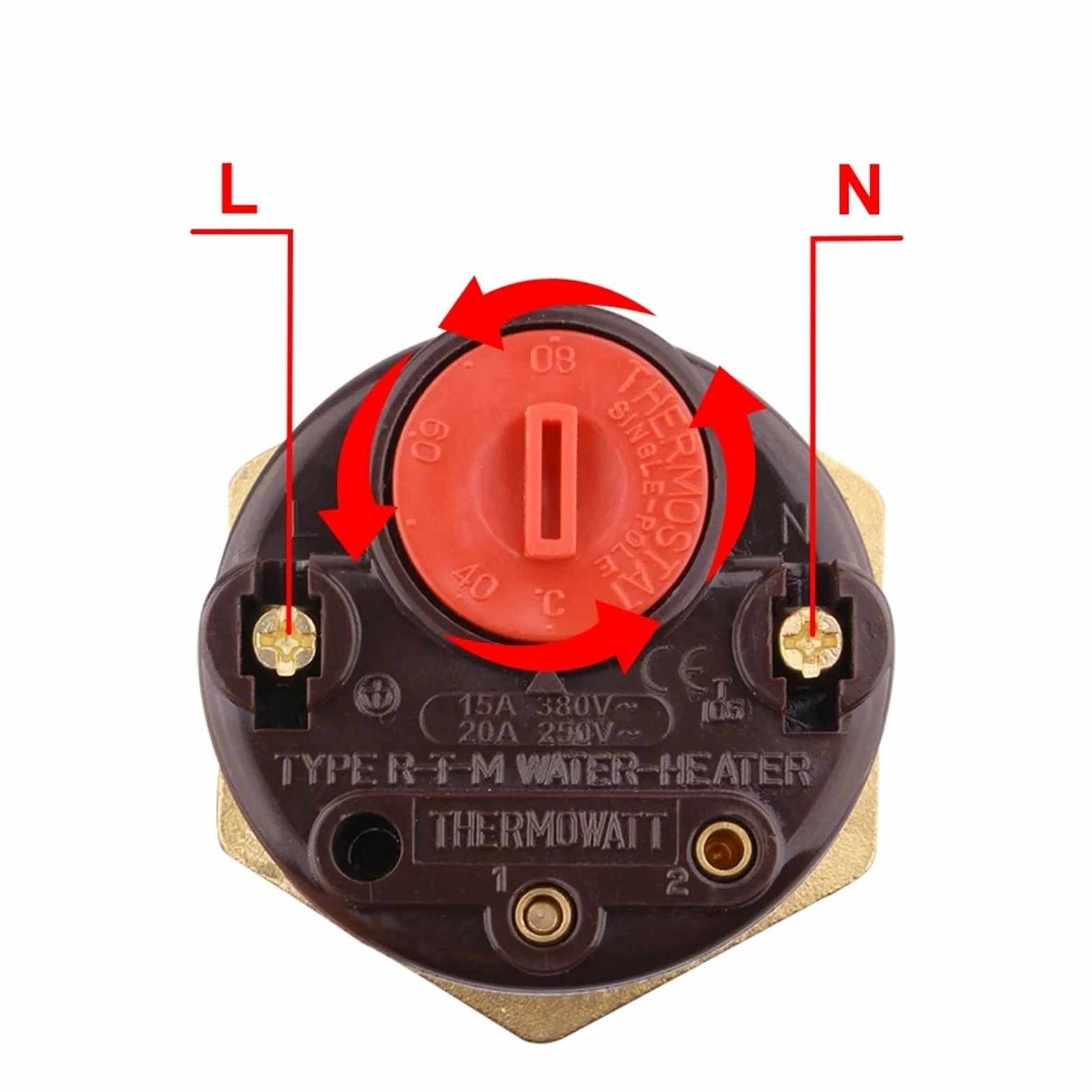 Rezystor do podgrzewacza wody 220 V Miedź Typ U Składana grzałka zanurzeniowa Kontrola temperatury DN32 280 mm 8 1200 W-3000 W(Fold Back 220V 3000W)