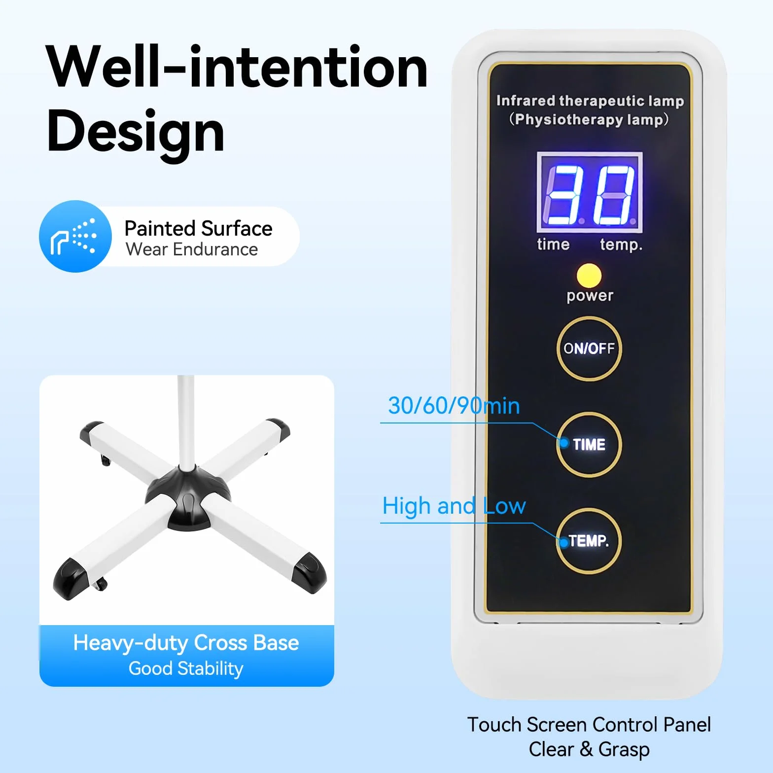 Lampa na podczerwień 300 W, terapia cieplna na podczerwień, 220 V, TDP lampa na podczerwień, obrót o 360°, terapia światłem podczerwonym, lampa z czerwonym światłem przed przeziębieniem i