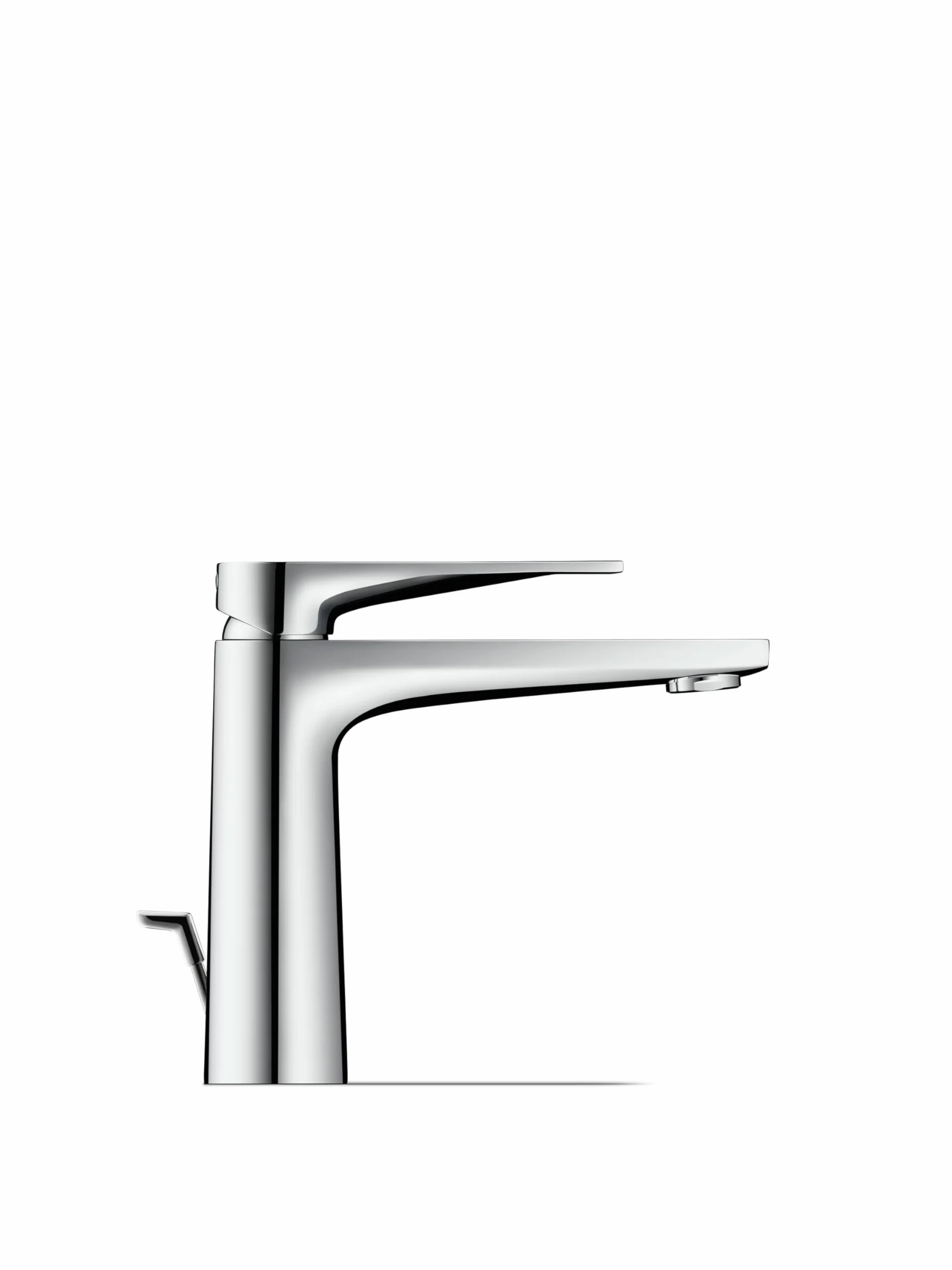 Duravit Tulum bateria umywalkowa, rozmiar M (wysokość wylewki 122 mm), kran łazienkowy z zestawem odpływowym z drążkiem pociągowym, armatura umywalkowa z energooszczędną funkcją FreshStart, chrom