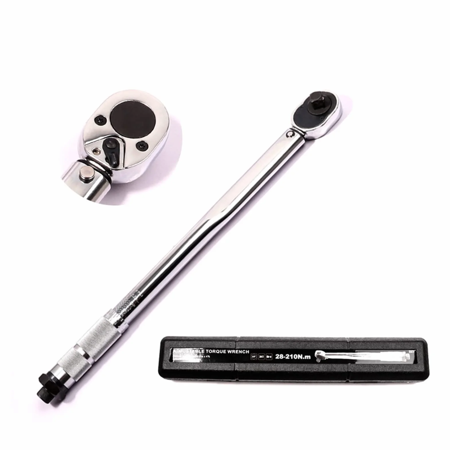 Klucze dynamometryczne Preset Torque Klucz Metric 28-210n.m Klucz metalowy 1/2 Kwadratowy klucz dynamometryczny do napraw samochodowych, rowerowych i ogólnych