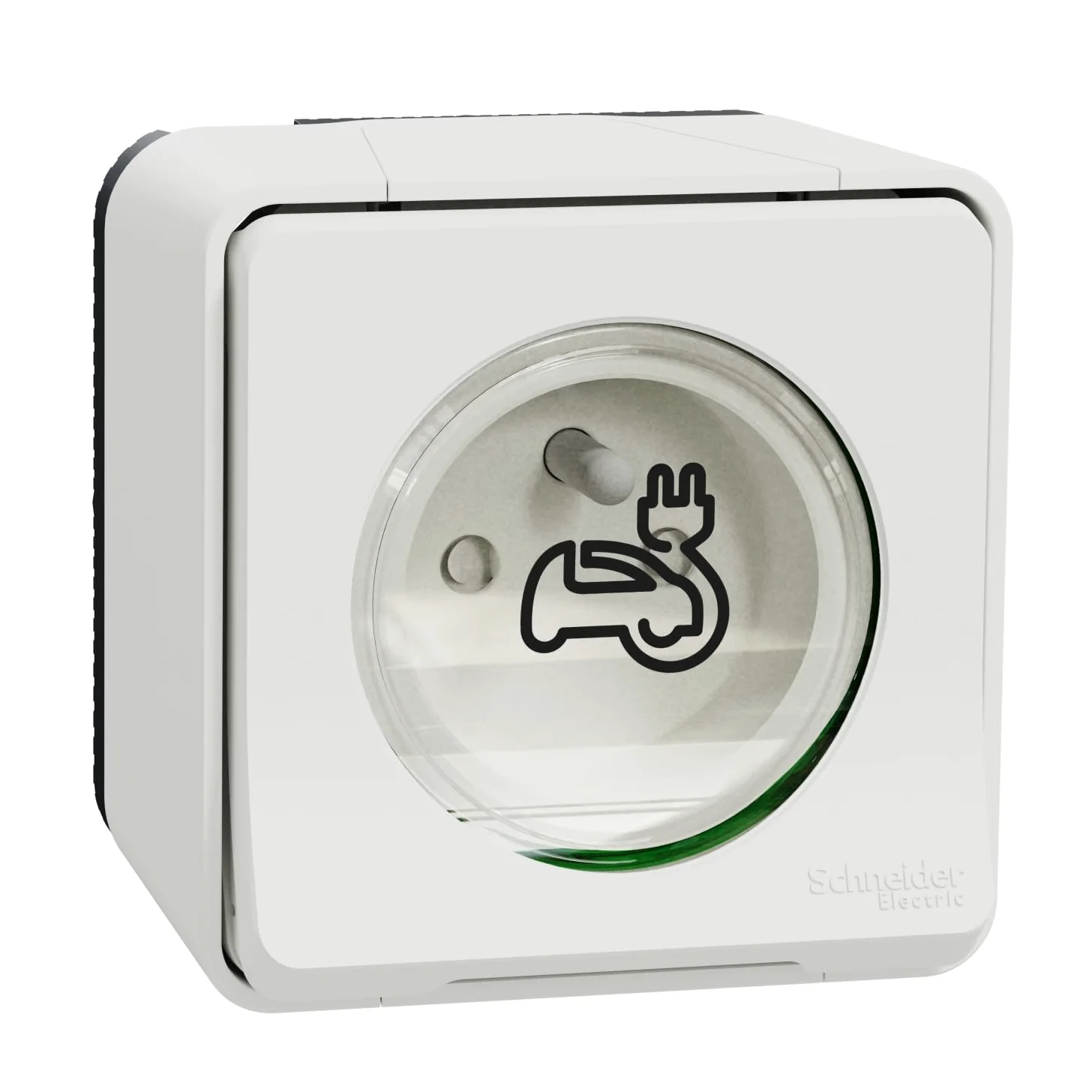 Schneider Electric - Mureva Styl - Wzmocnione gniazdo zasilania 2P+T - wystające - IP55 - IK08 - EV - biały - MUR39010