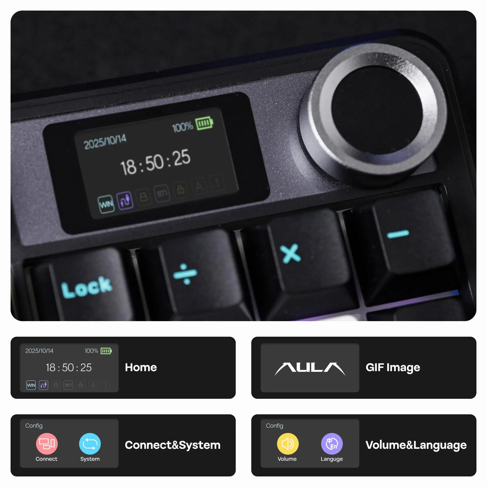EPOMAKER X Aula F108 PRO klawiatura gamingowa bezprzewodowa 8000 mAh 104 Hot Swap RGB QWERTY niebieska