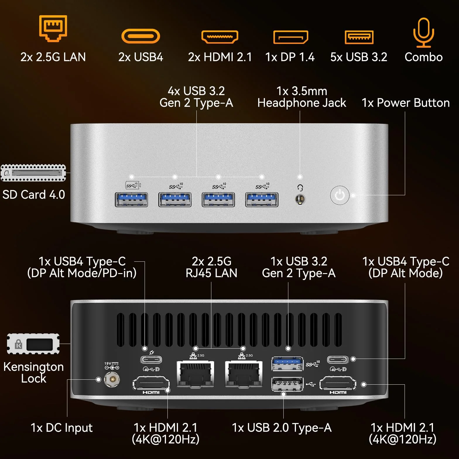 GEEKOM AI Mini PC A9 Max AMD Ryzen AI 9 HX 470 32GB DDR5 2TB SSD Windows 11 Pro