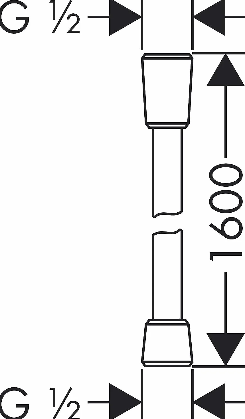 Hansgrohe Isiflex Wąż, Czarny, 1,60 m