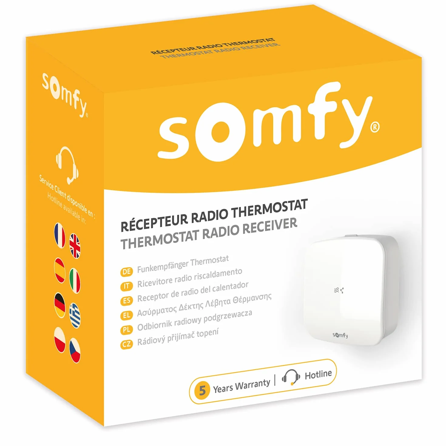 Somfy 1870359, Odbiornik do Podłączonego Termostatu Radio Io, Biały