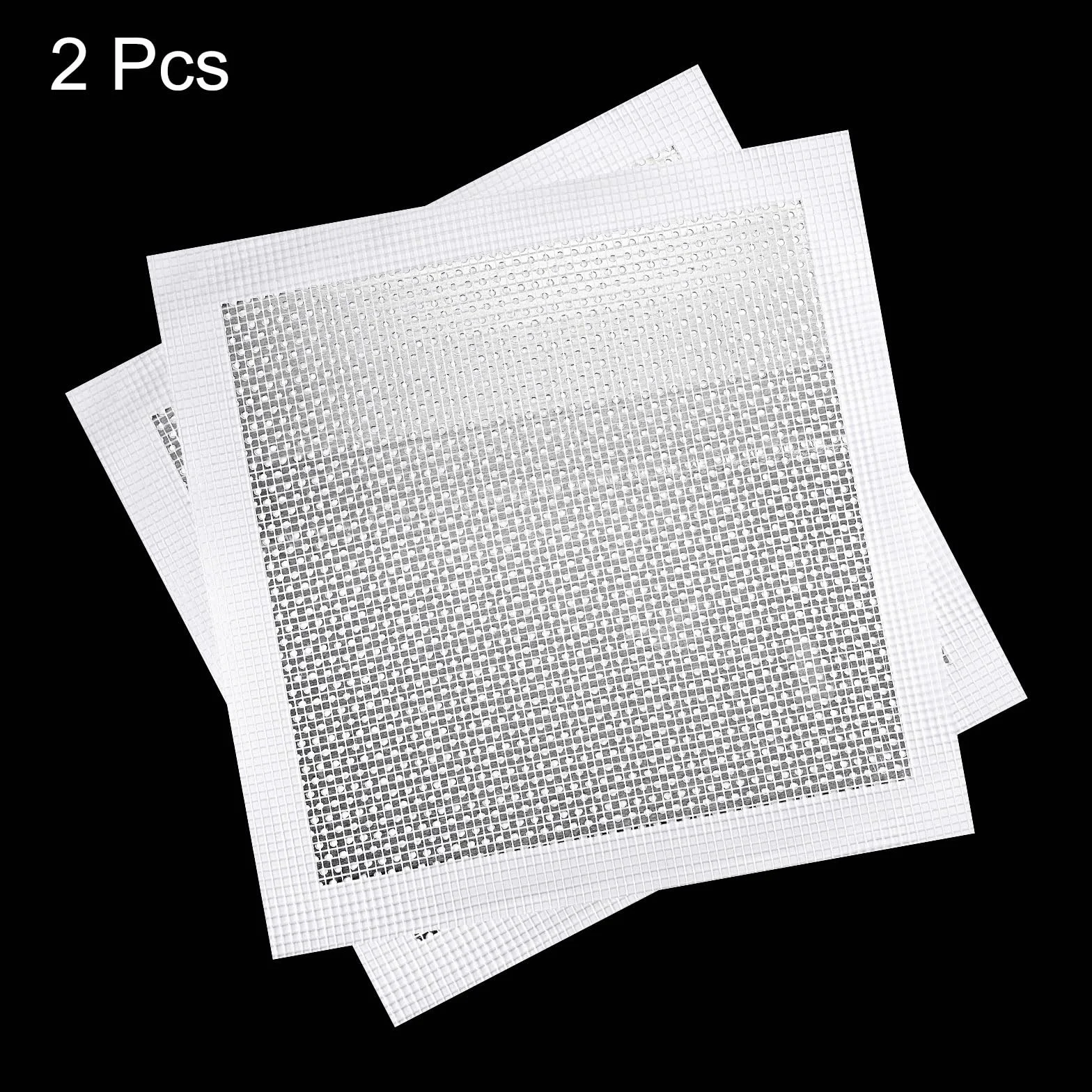 QUARKZMAN Aluminiowa łatka do naprawy ścian 20 cm x 20 cm samoprzylepna tkanina z włókna szklanego nad ocynkowaną płytą, 2 sztuki