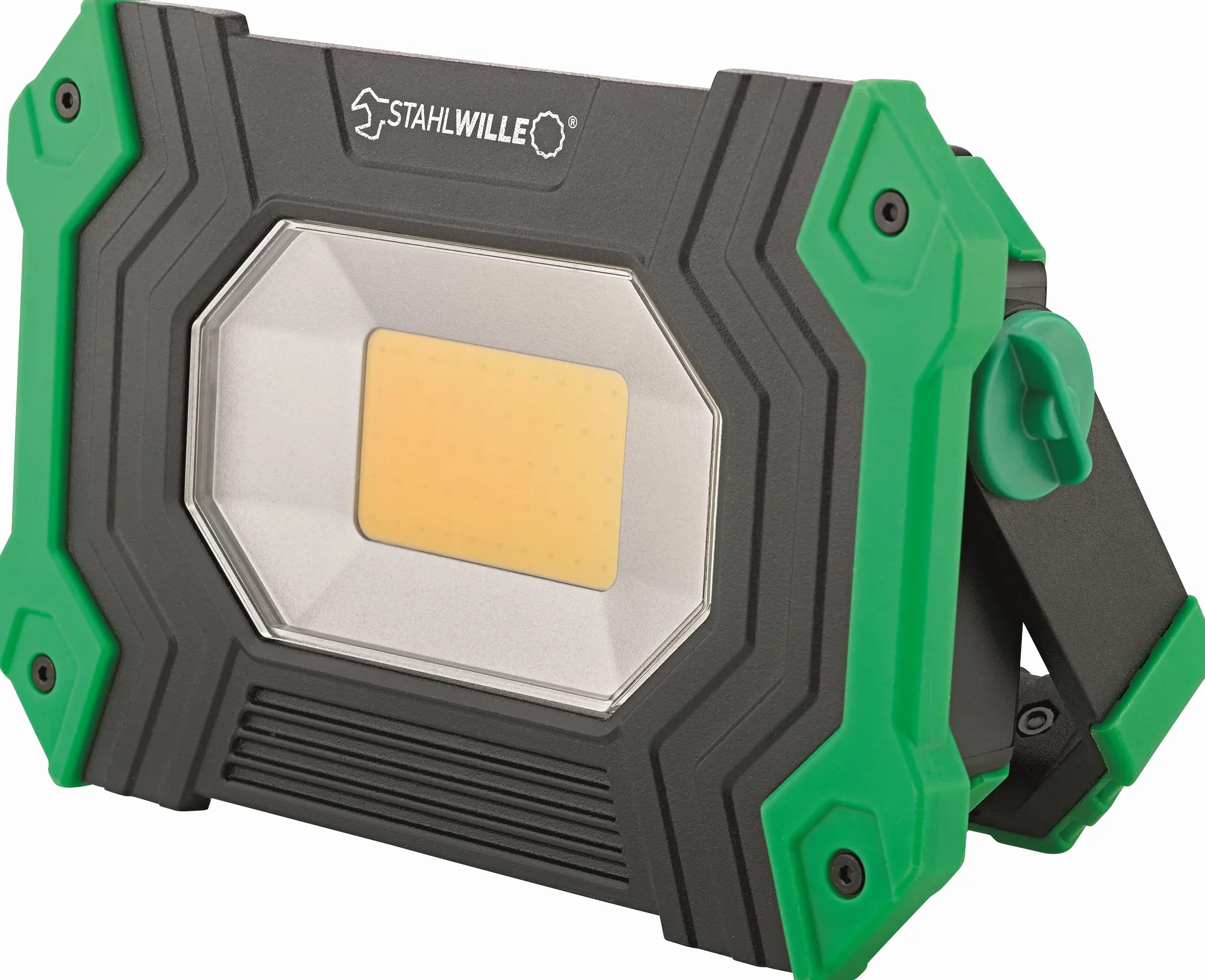 STAHLWILLE Przenośny akumulatorowy reflektor budowlany LED 2800 lm | możliwość ściemniania, funkcja powerbanku
