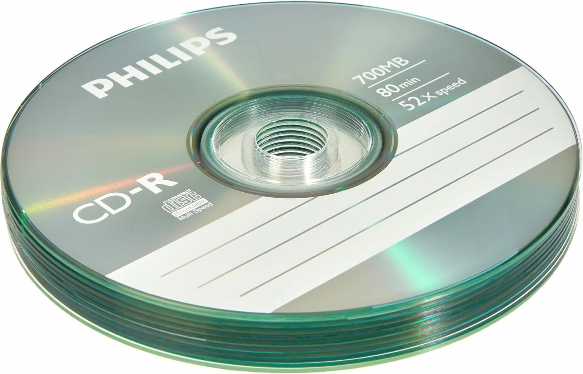 Philips CD-R nośniki o wysokiej prędkości High-speed (700 MB / 80 minut, 52x prędkość, wrzeciona 10 szt.)
