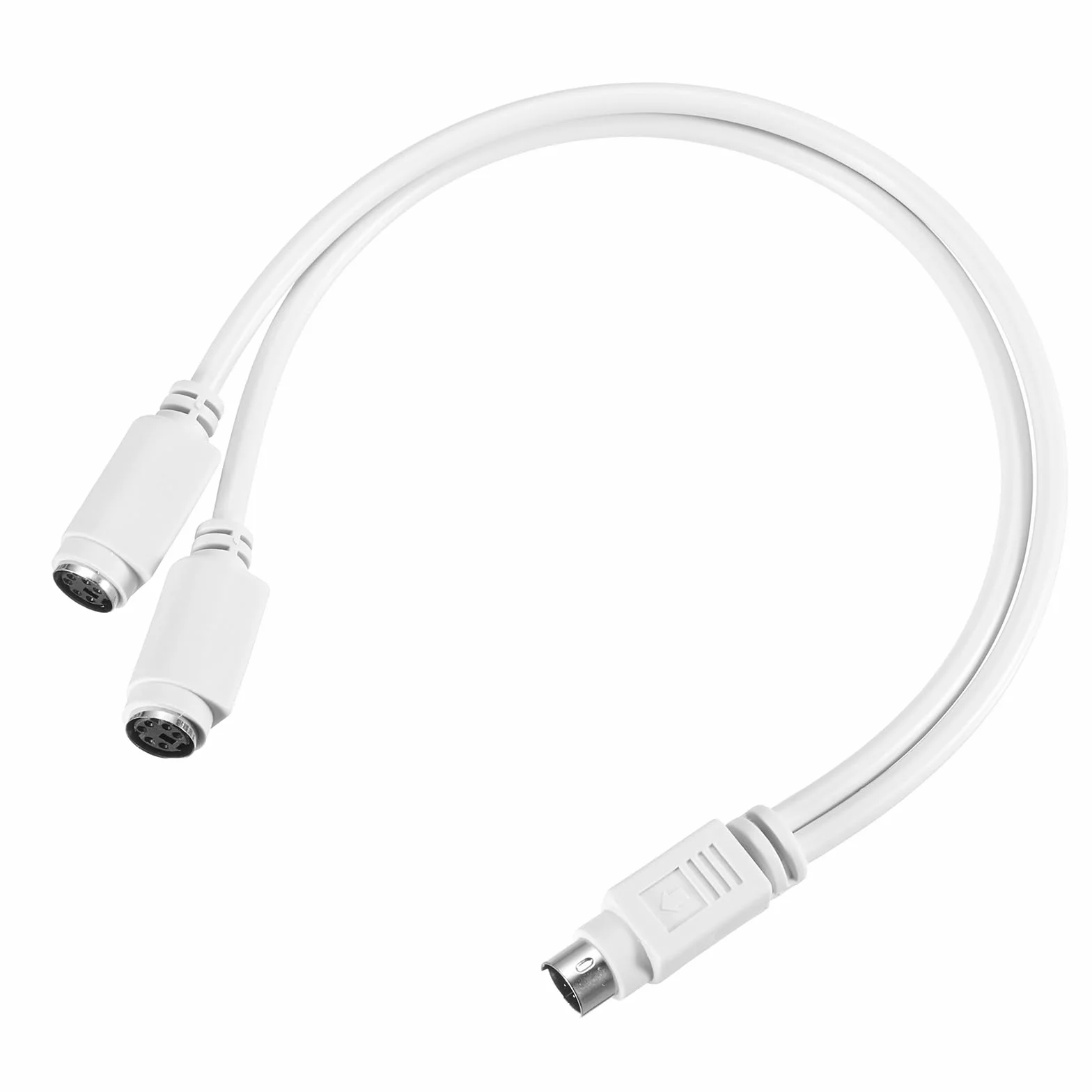 QUARKZMAN Adapter Y PS/2 MDIN6 1,08FT PS/2 wtyczka na podwójny konwerter żeński adapter do przemysłowej klawiatury i myszy komputerowej, czarny