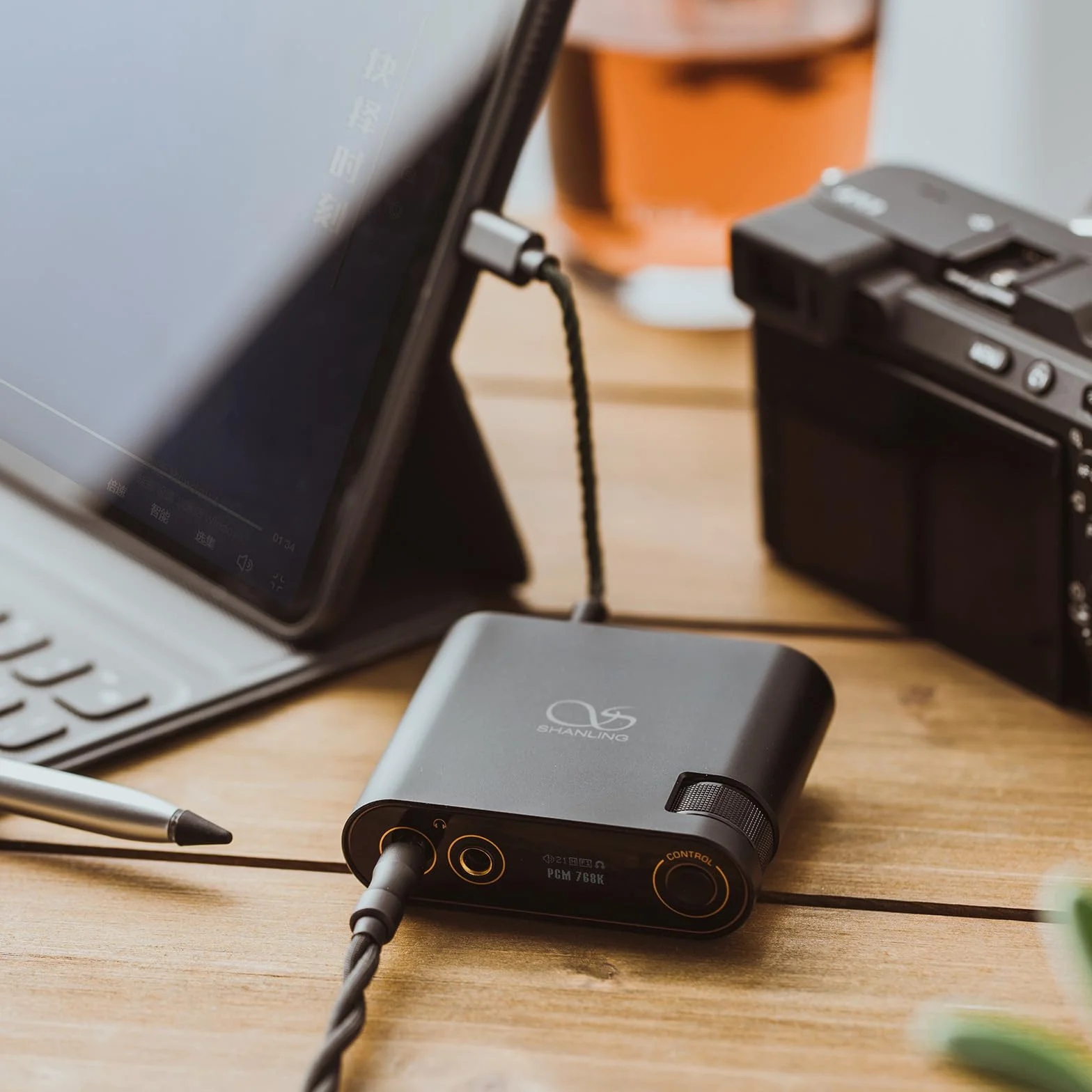 SHANLING H0 przenośny wzmacniacz DAC 32-bit/768kHz DSD256, adapter USB-C 3,5mm 4,4mm karta dźwiękowa High-Res