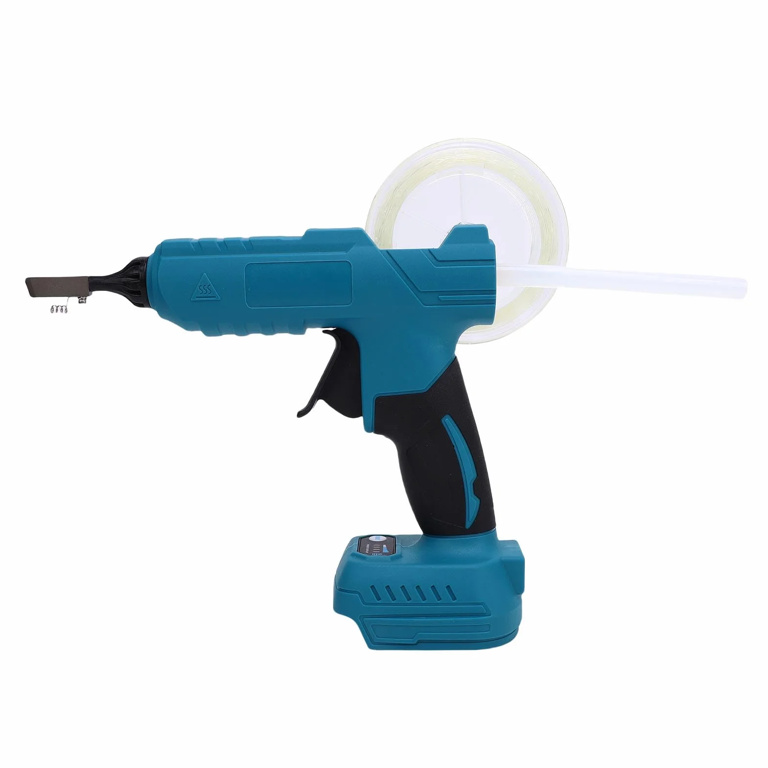 Zerodis Pistolet do Klejenia na Gorąco ABS Klej do Kabli światłowodowych 428F Bezprzewodowe Narzędzie Grzewcze z Portem Wycięcia i szczeliną wylotową światłowodu BL1830B BL1840B BL1850B BL1860B