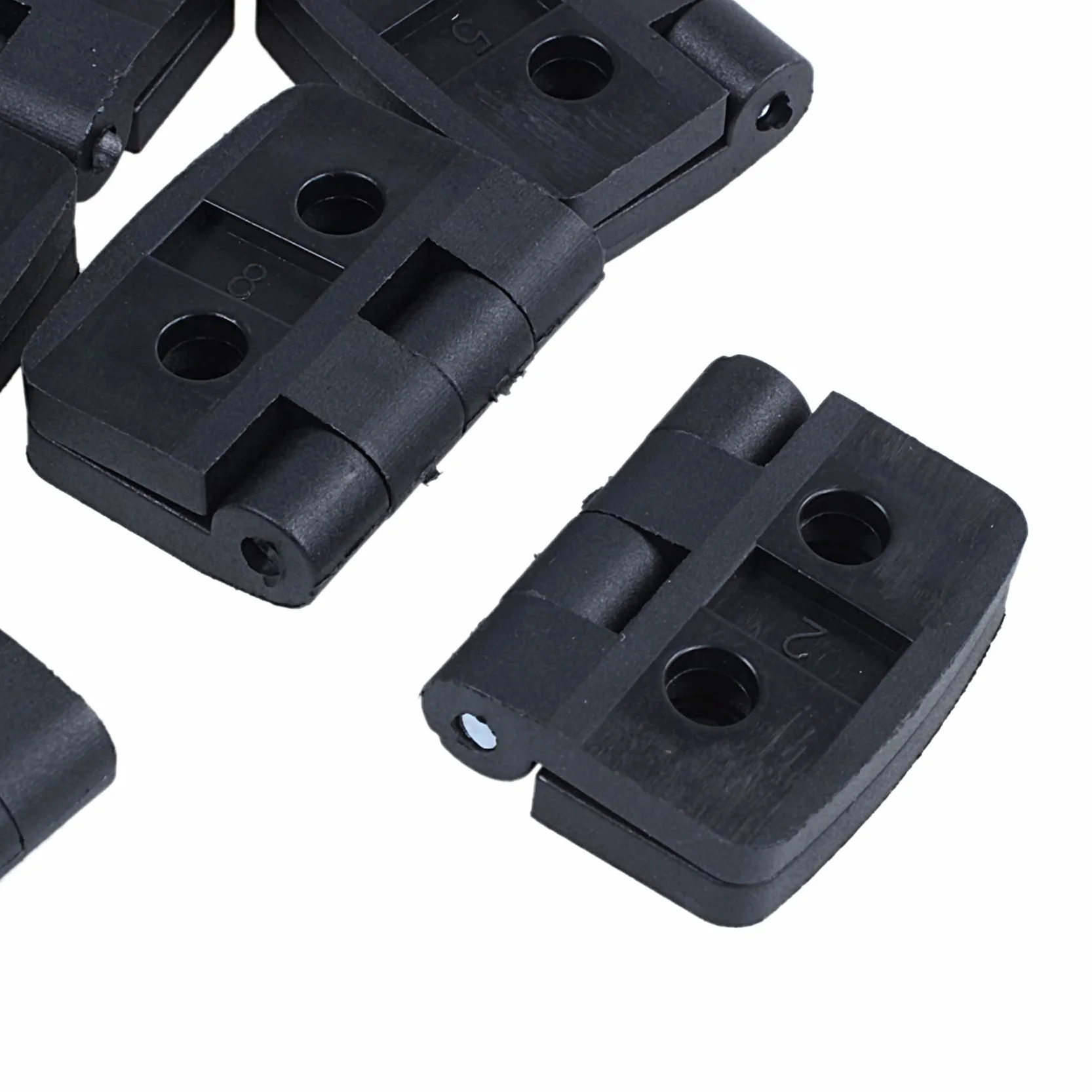 100 . wzmocnione czarne plastikowe zawiasy do drzwi 40 mm x 30 mm