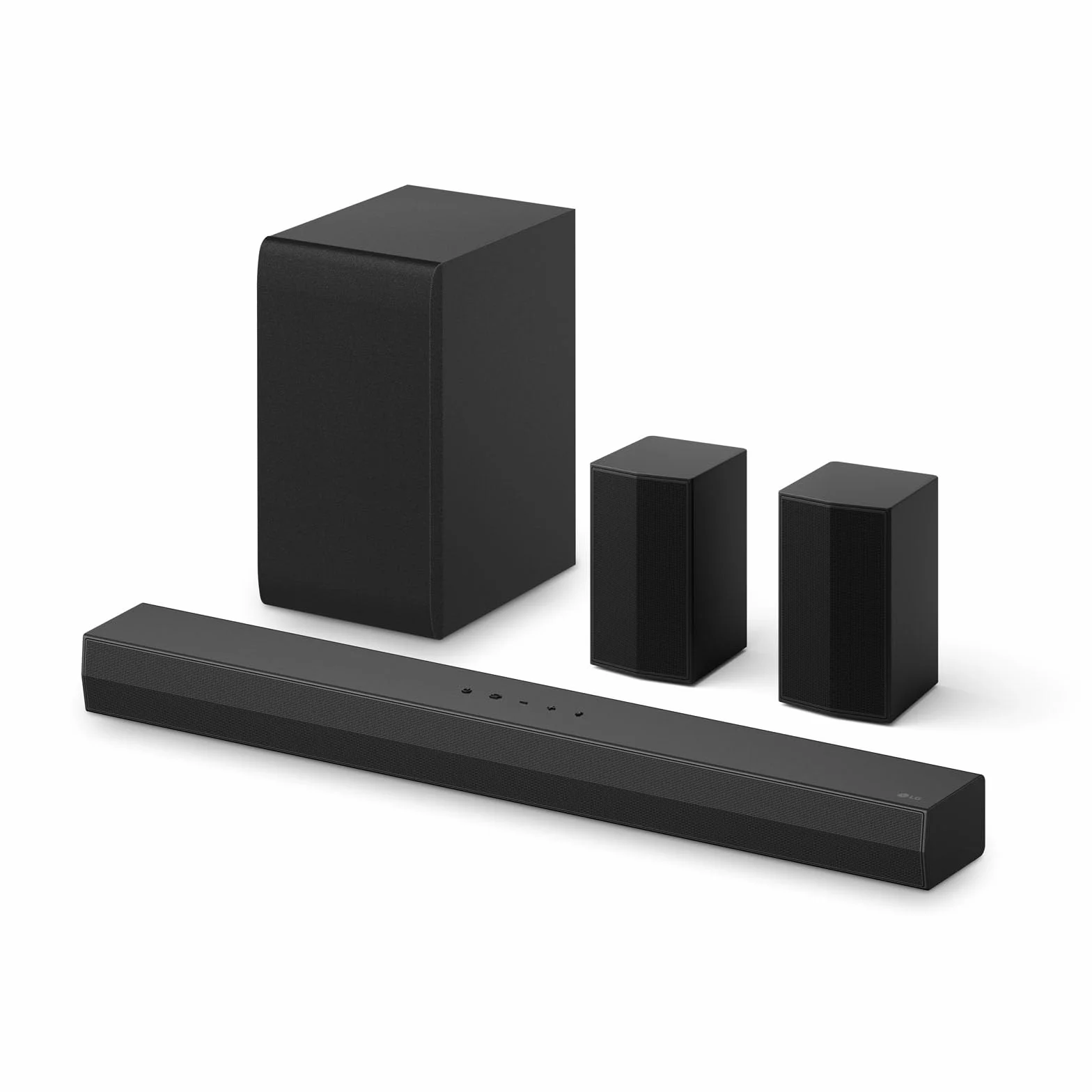 LG S40TR Smart Sound Bar, 400 W Moc i 4.1 kanałów, ze sztuczną inteligencją, inteligentnym zielonym produktem ekologicznym, dźwiękiem przestrzennym Dolby Atmos i DTS