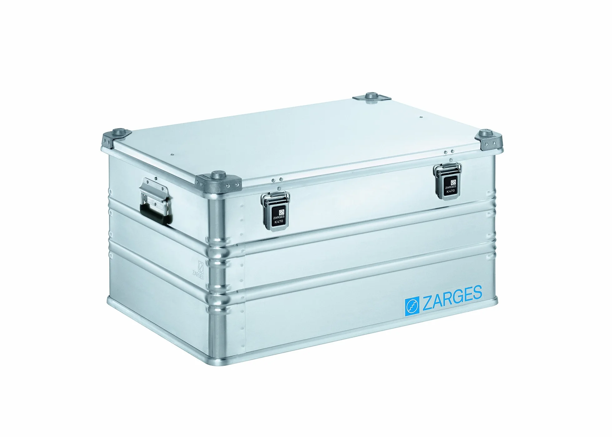 Zarges K470; 157l, IM: 750x550x380mm, srebrny, 750x550x380mm (wewnętrzne)