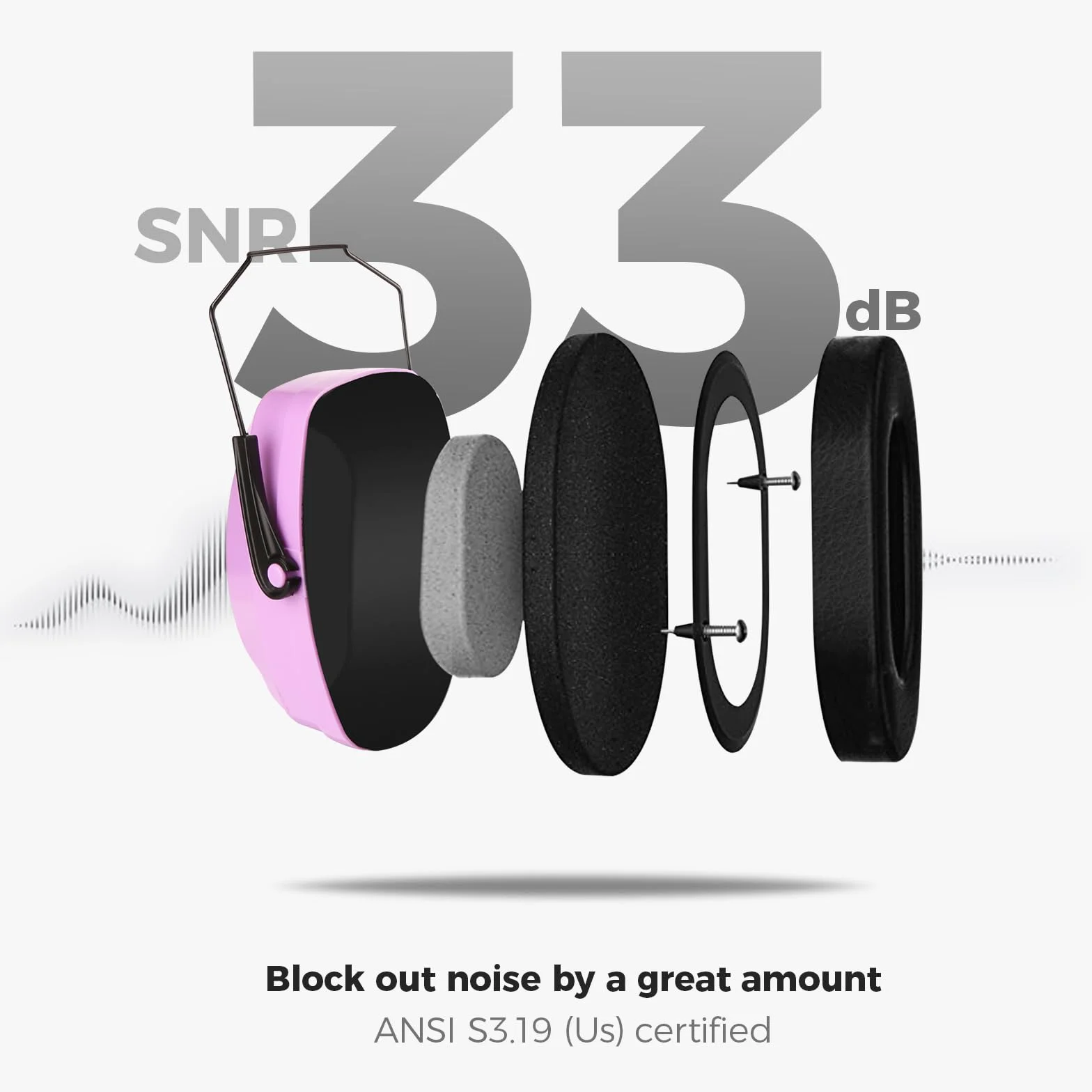 ProCase Nauszniki Uniseks Safety Ear Muffs (1 w zestawie)