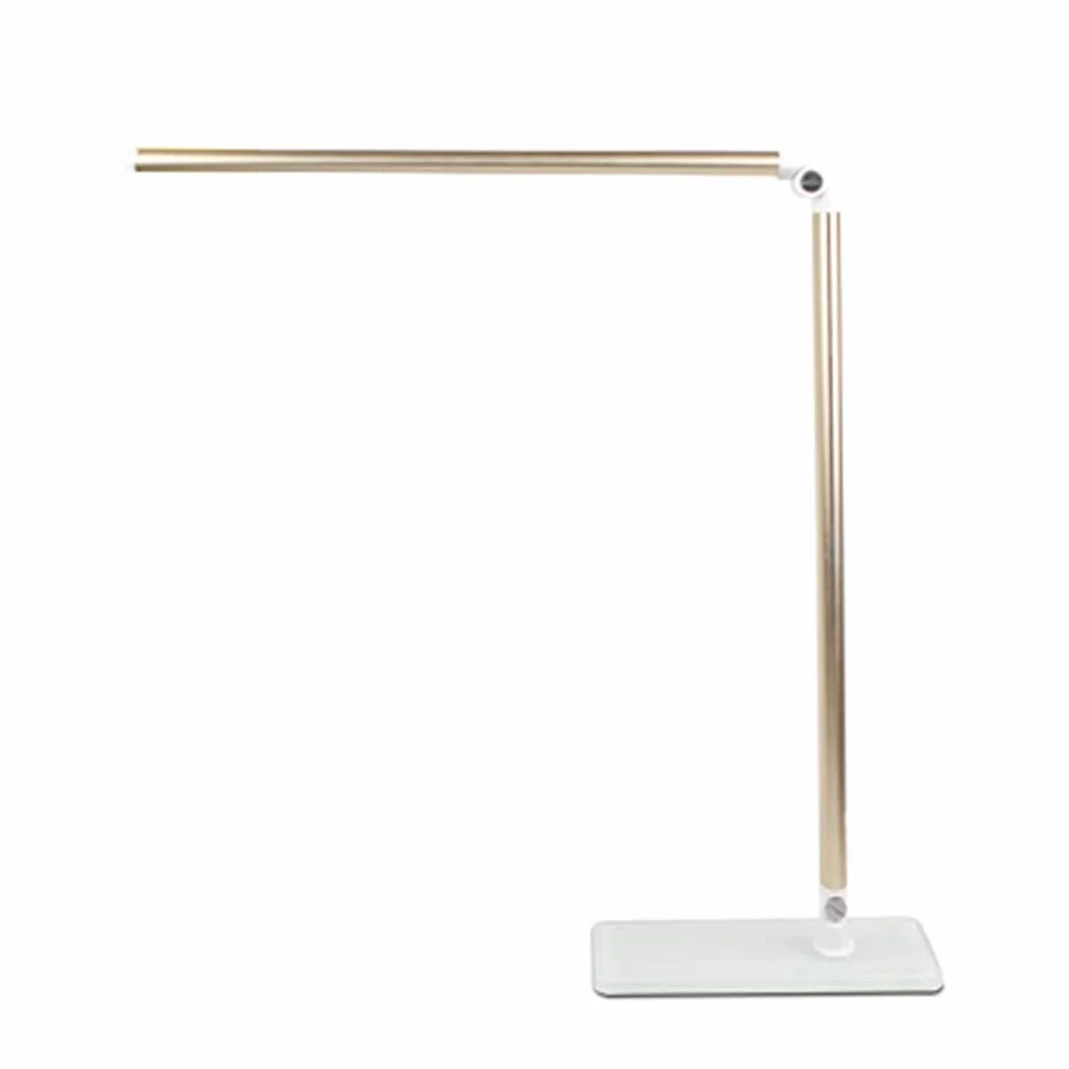 KKXXYQFC Lampy biurkowe typu Led Biuro, 3 tryby Regulowana jasność Składane oświetlenie biurka do czytania w biurze [Pokój w akademiku] [Przy łóżku] 6W, srebrzysty