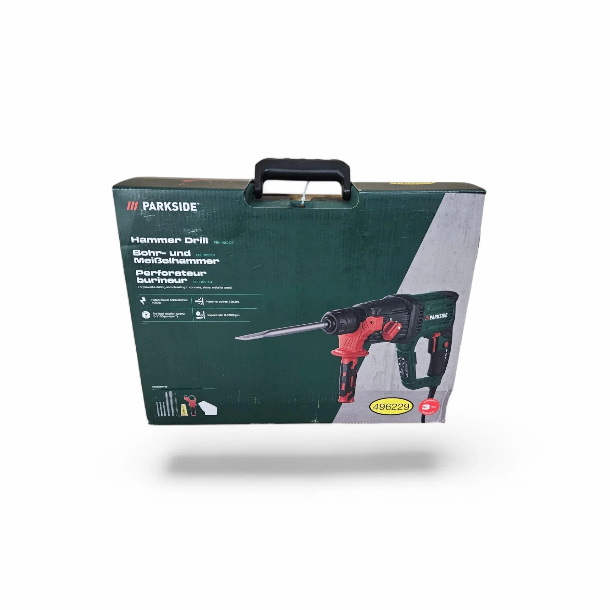 Parkside PBH 1050 B2 Dziurkacz dłutowy ze schowkiem