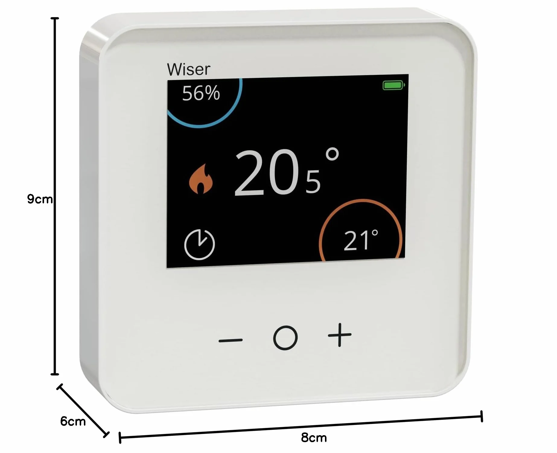 Schneider Electric Wiser połączony termostat pokojowy Zigbee 2,4GHz 76x76x25 mm Biały CCTFR6400