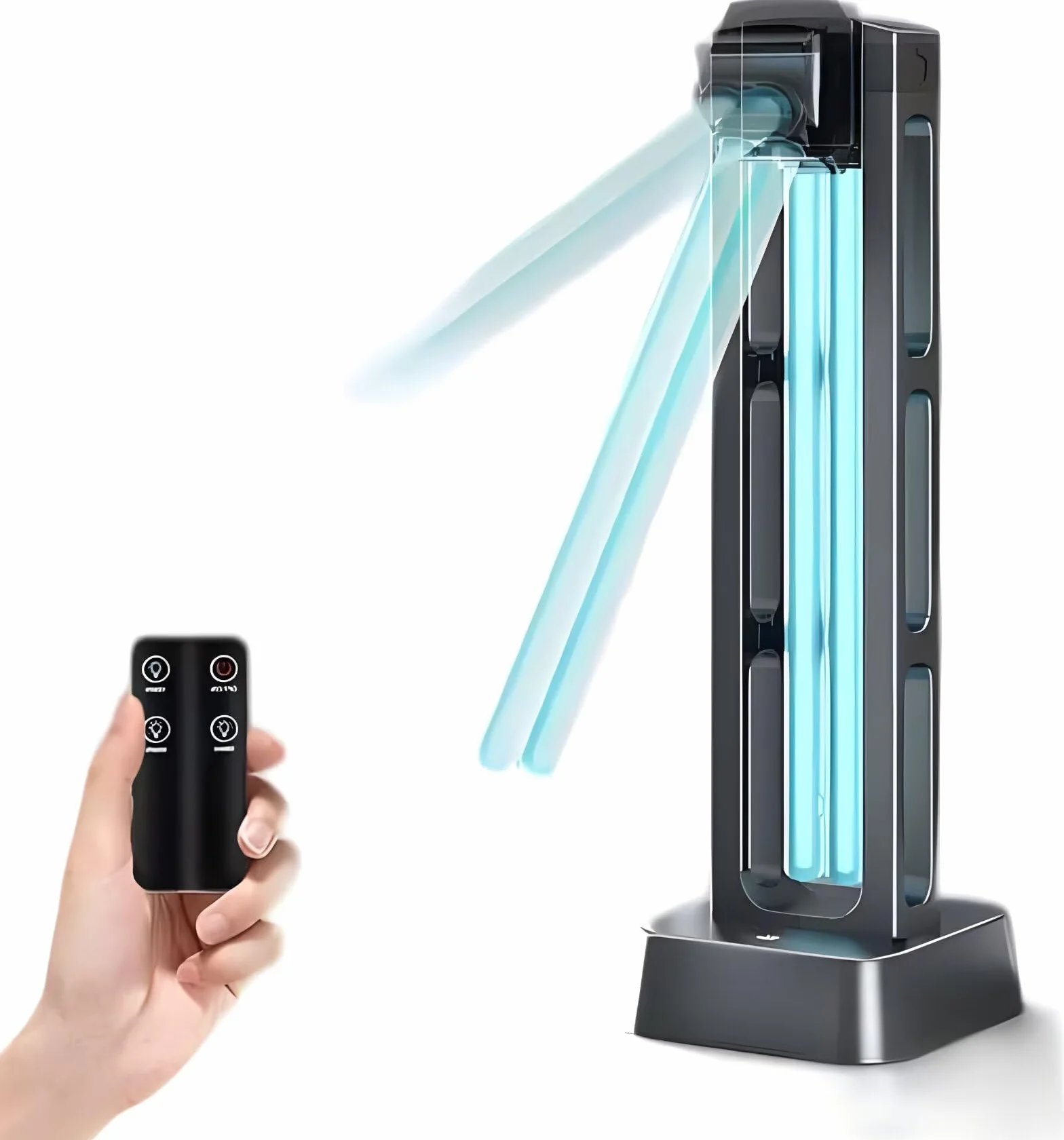 ZKX UVC lampa dezynfekująca pilot zdalnego sterowania, obrót o 180°, lampa sterylizująca UV 39 W, lampa bakteriobójcza, współczynnik działania antybakteryjnego 99%, oczyszczacz powietrza, pleśń, grypa