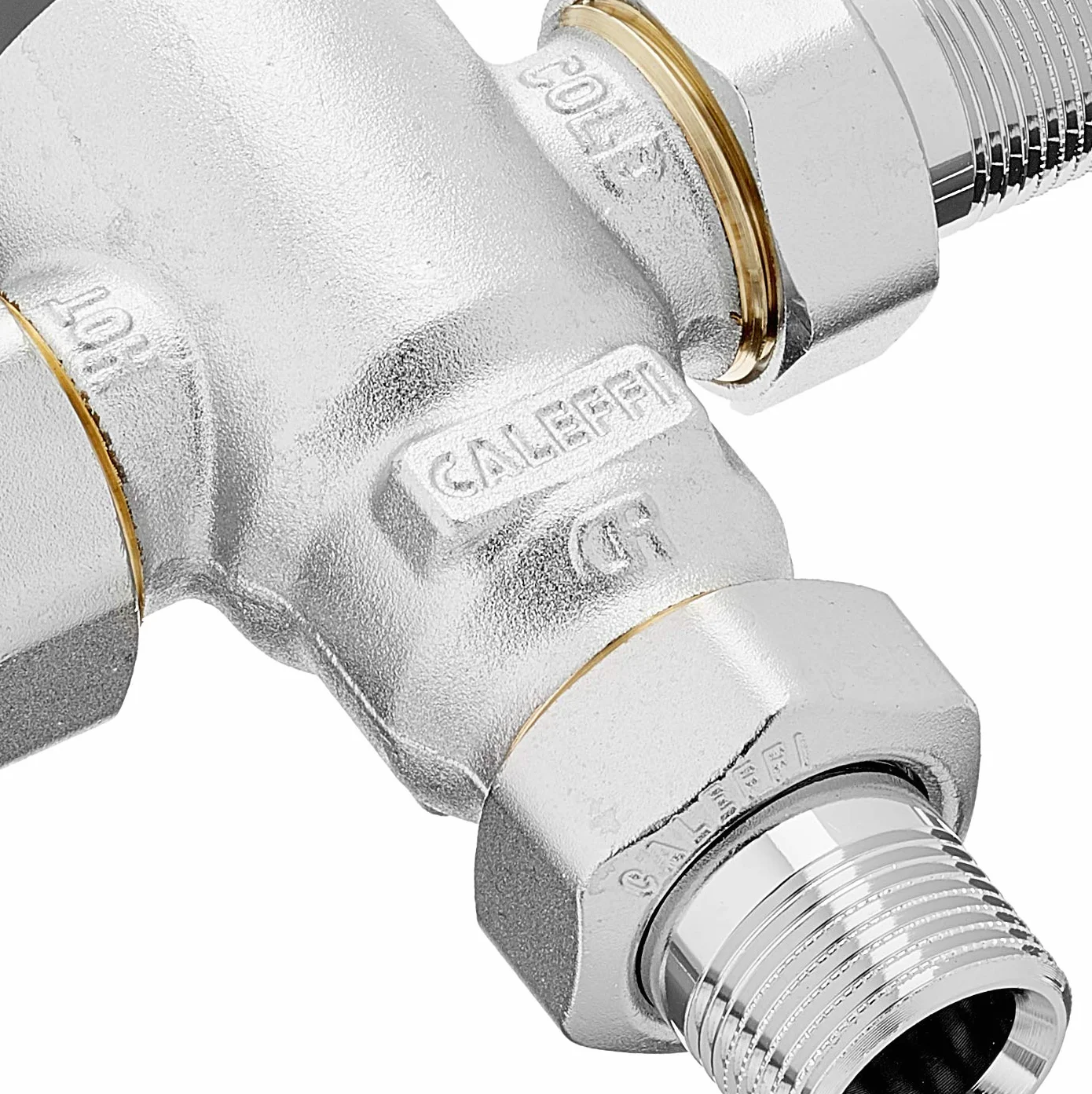 Caleffi 521500 termomikser 3/4 cala 30 – 65 °C odporny na zakamienie, regulowany, bez odzyskiwania cynku