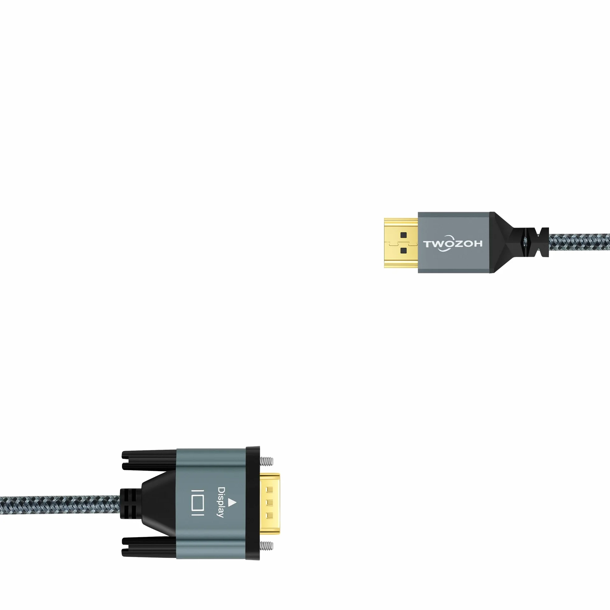 Twozoh Kabel HDMI do VGA 1M. Powłoka ze stopu aluminium Nylonowa pleciona i pozłacana obsługa 1080P/60HZ