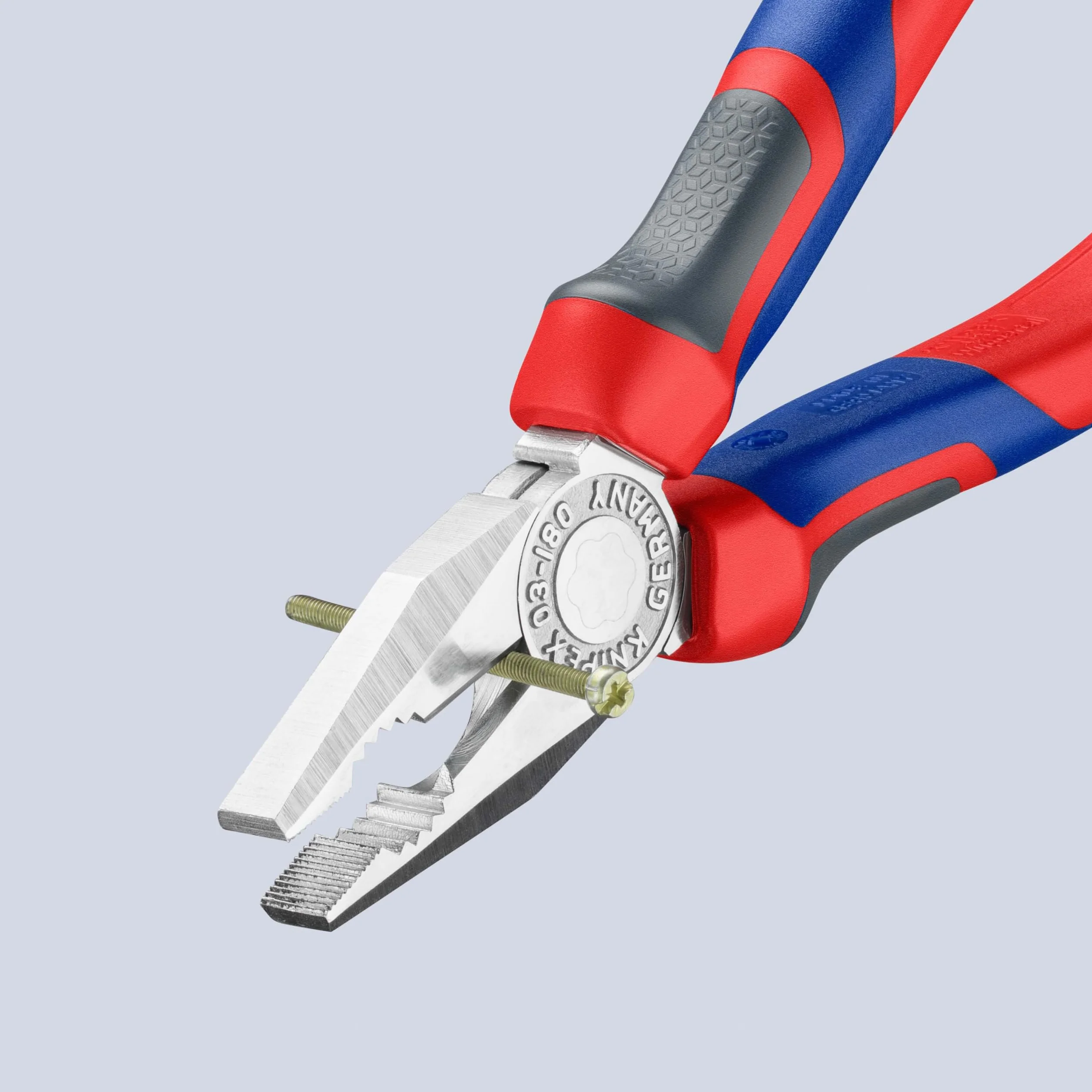 KNIPEX Szczypce uniwersalne chromowany z rękojeściami Comfort 180 mm, 03 05 180