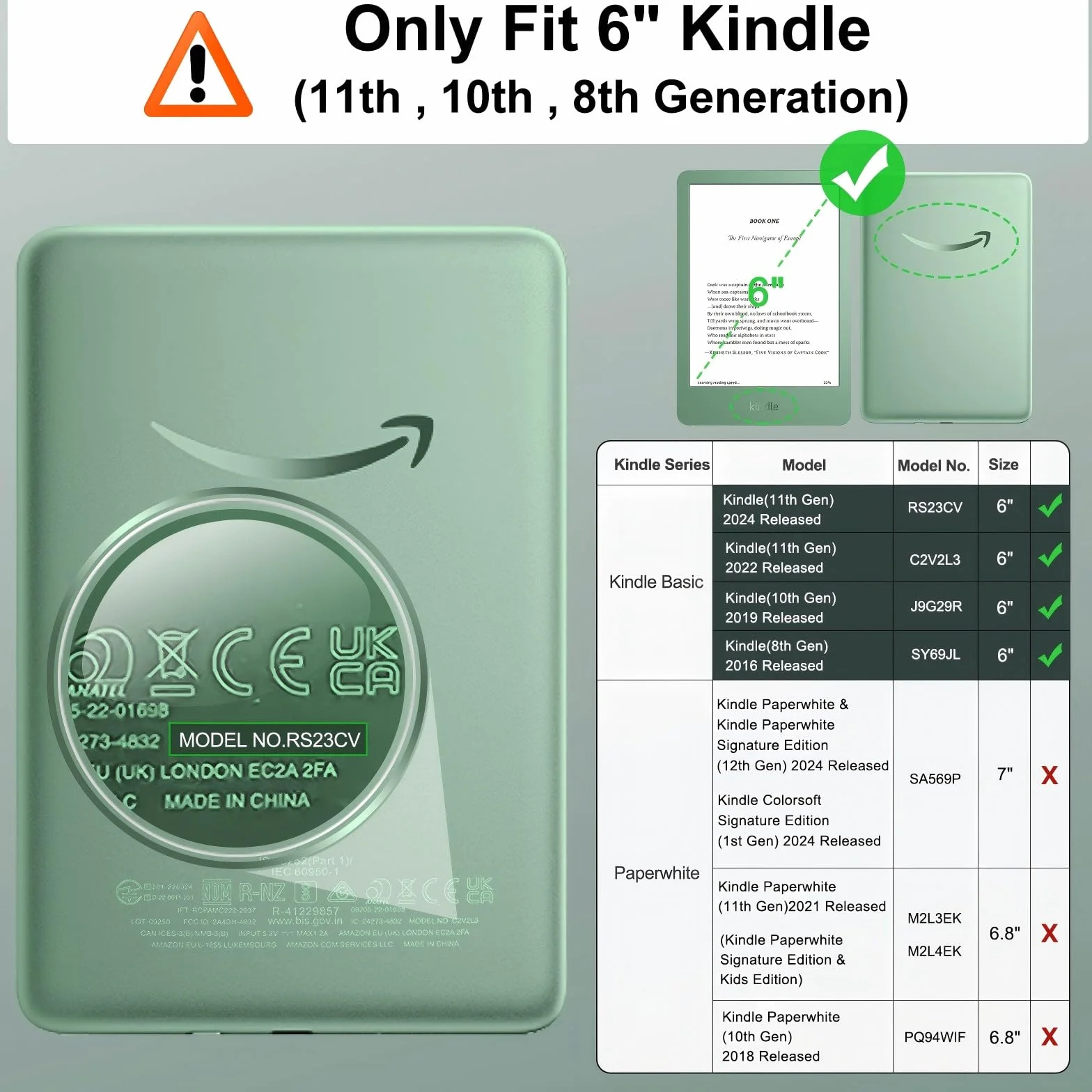 MoKo 3-Pack Anti-Glare Screen Protector for 6" All-New Kindle 11th Generation 2024/2022, Matte PET Full Coverage