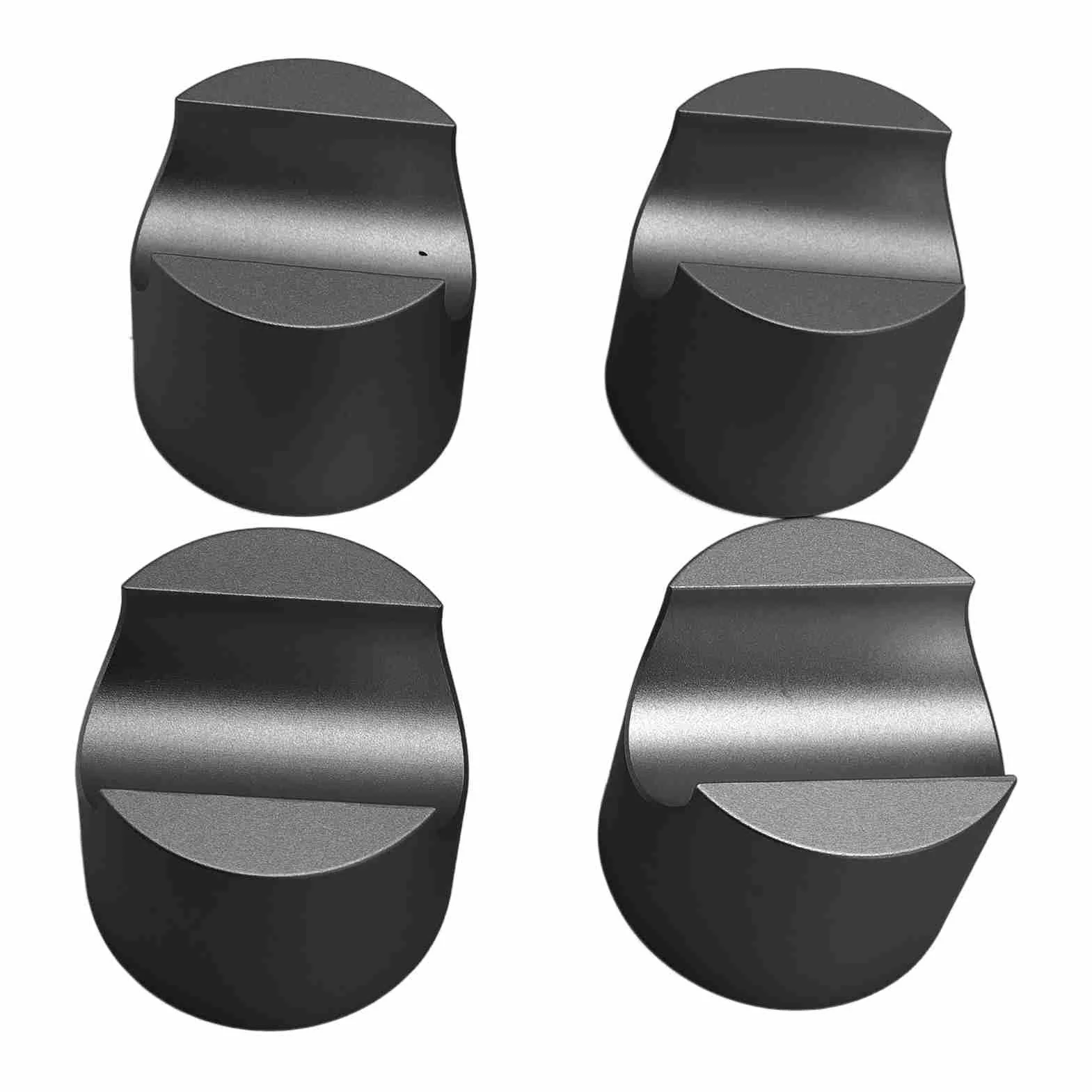 Alomejor 4 szt. Zaciski do Podwyższenia Kabla HiFi, Trwałe Stabilizatory ze Stopu Aluminium Poprawiające jakość Dźwięku w Kinach Domowych i Studiach (BLACK)