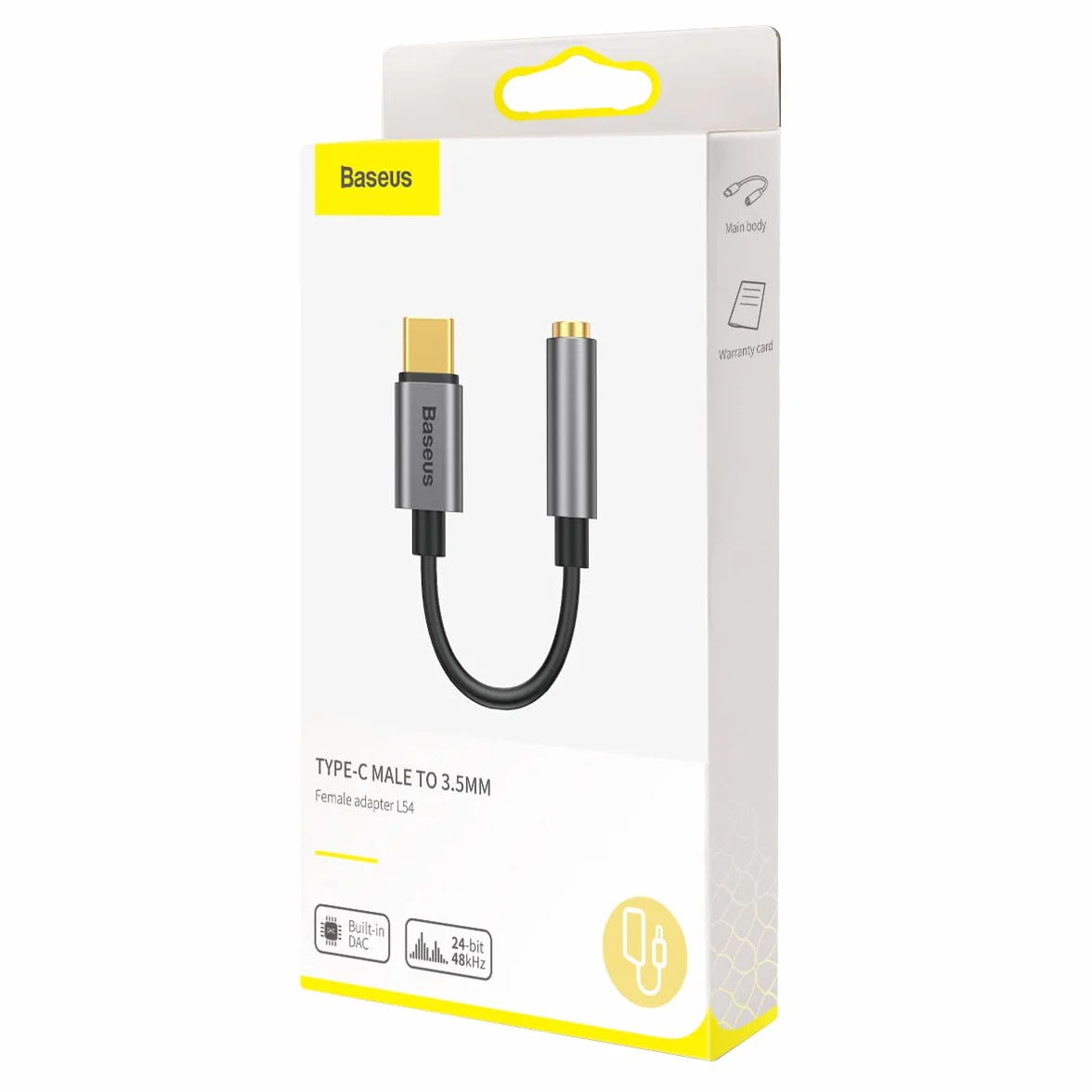 Adapter Baseus Type-C Male 3.5Mm Female Taśma
