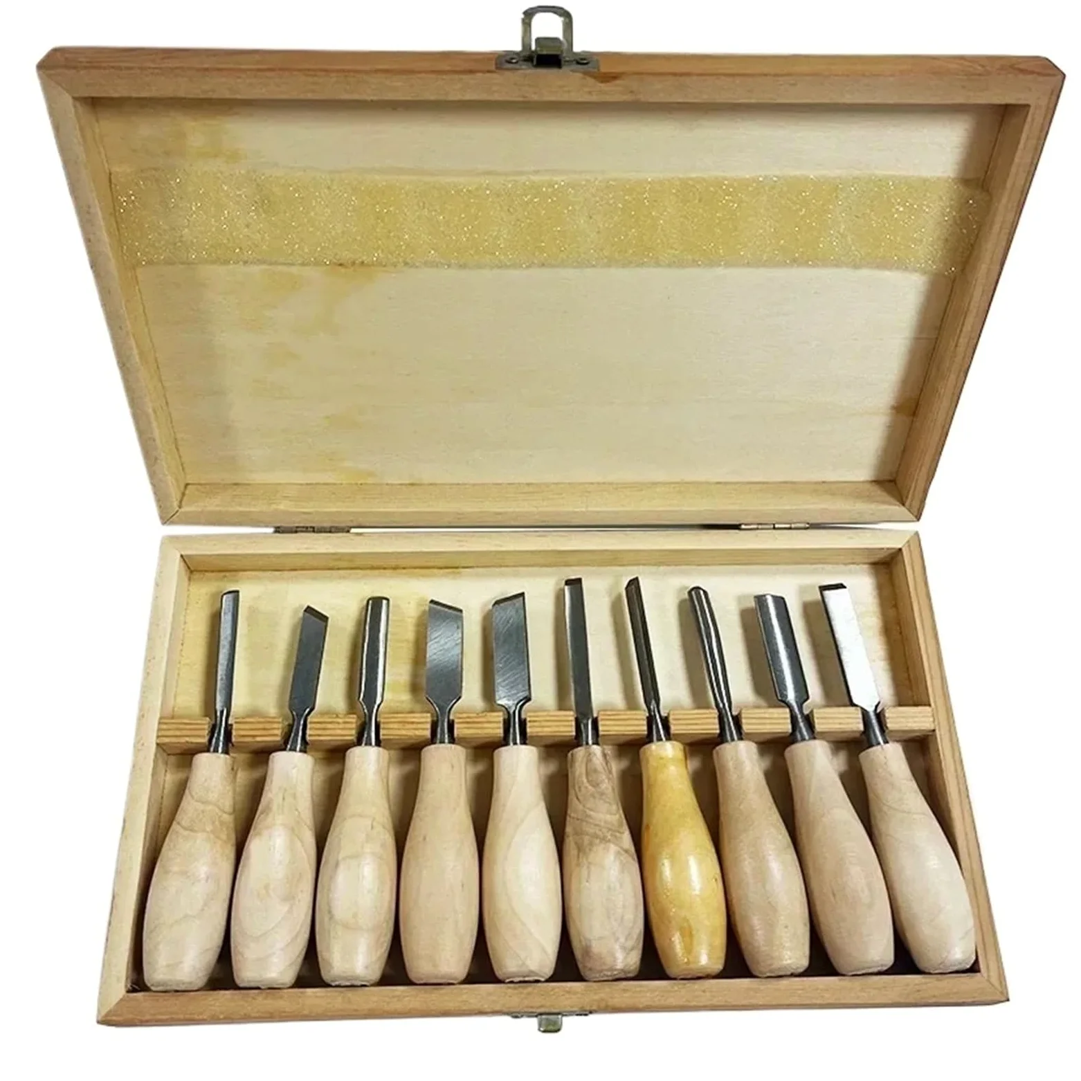 Zestaw do rzeźbienia w drewnie 130 mm 10 szt./zestaw Miniaturowy zestaw dłut do rzeźbienia Stolarstwo DIY Okrągły uchwyt Nóż do rzeźbienia Precyzyjny przecinak do drewna Dłuto do g