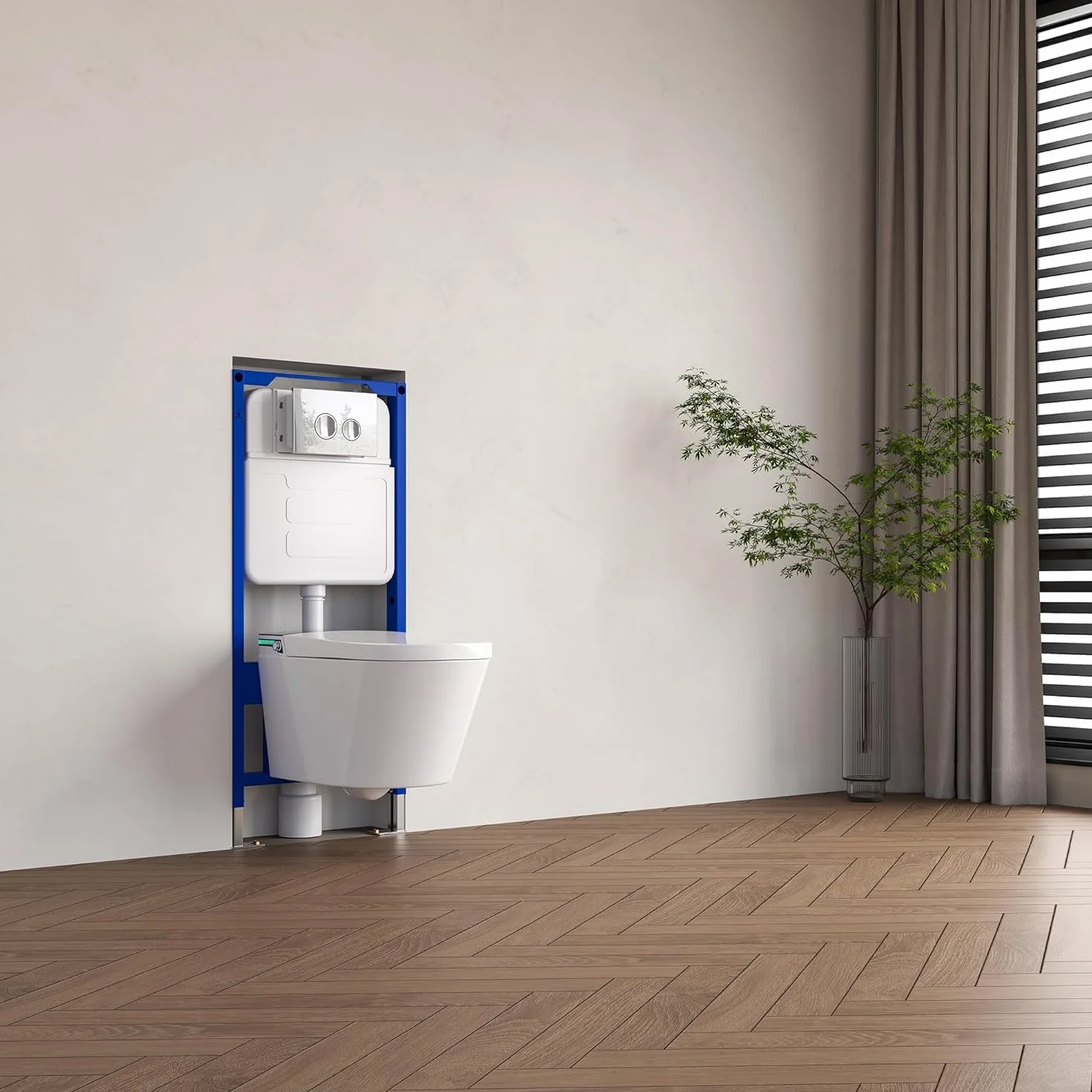 MEJE # MZE014P spłuczka podtynkowa z płytą sterującą Dual-Flush, biała (kompatybilna z inteligentną toaletą wiszącą na ścianie #MZE014P)