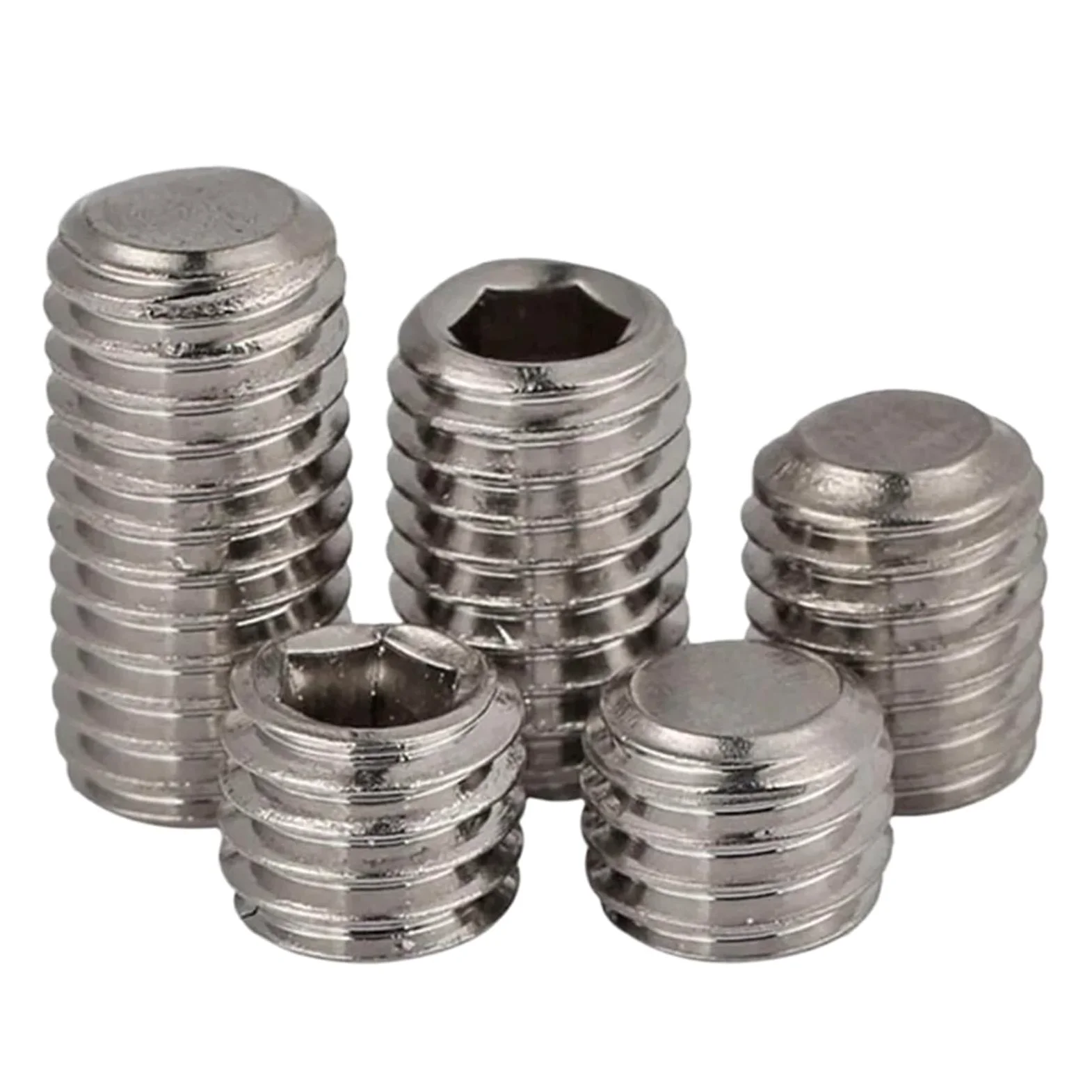 10-100 Sztuk M6 X 0,75 Mm 6 Wkręty Dociskowe O Drobnym Skoku ZESTAW GNIAZD 304 Stal Nierdzewna DIN 913(M6X0.75X10mm-100pcs)